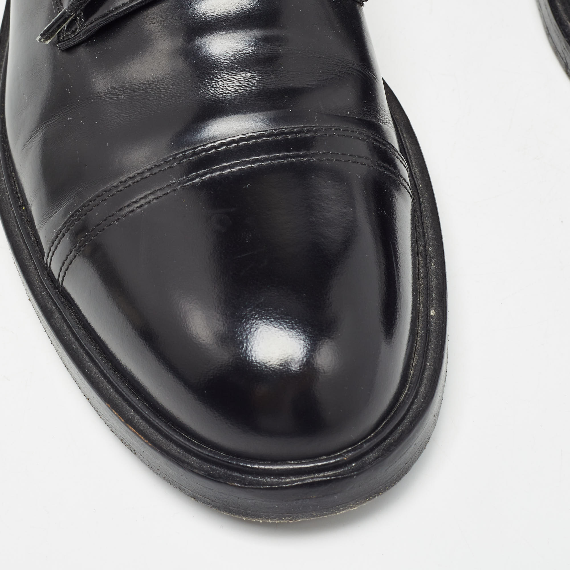 Dolce & Gabbana Black Leather Derby Size 42