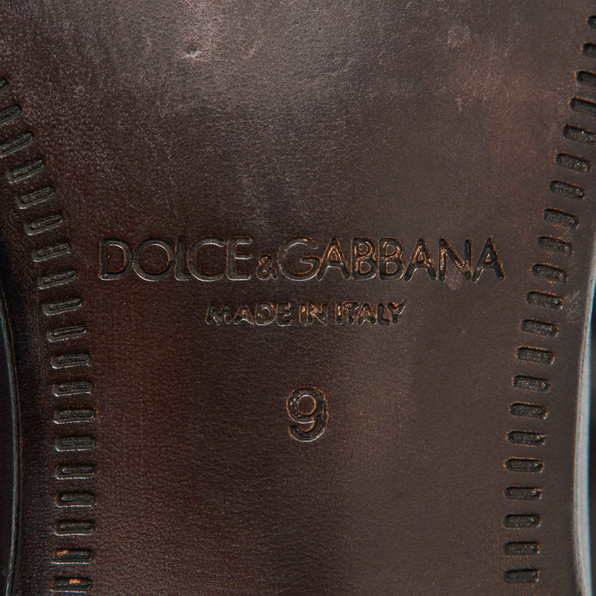 Dolce & Gabbana Dark Brown Leather Lace Up Derby Size 43