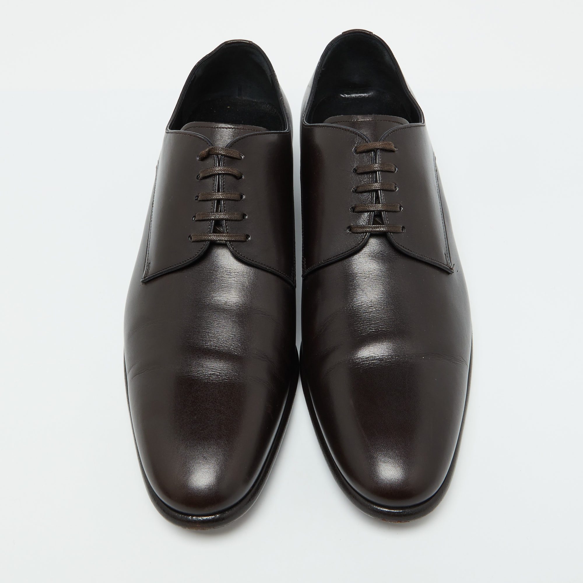 Dolce & Gabbana Dark Brown Leather Lace Up Derby Size 43