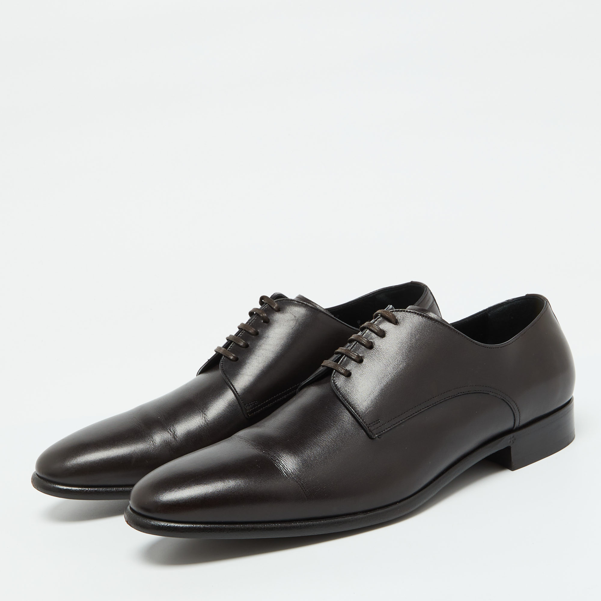 Dolce & Gabbana Dark Brown Leather Lace Up Derby Size 43