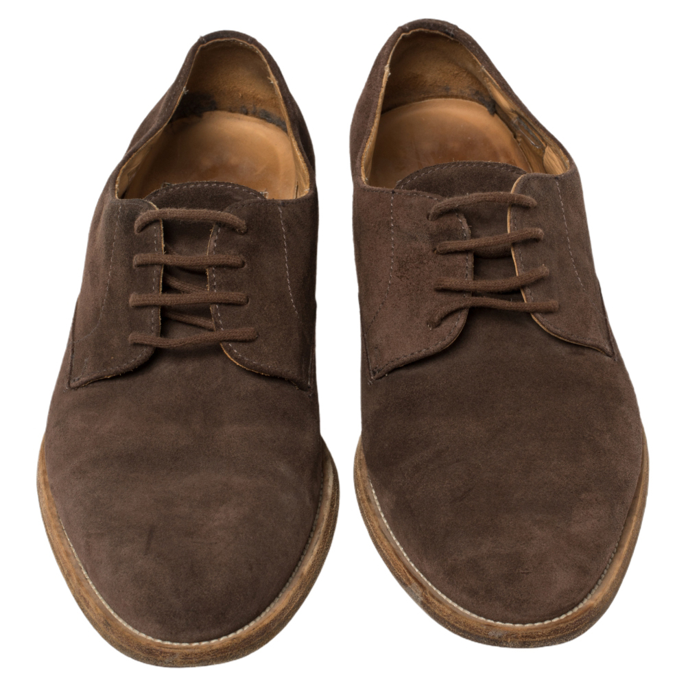 D&G Brown Suede Lace Up Oxfords Size 41