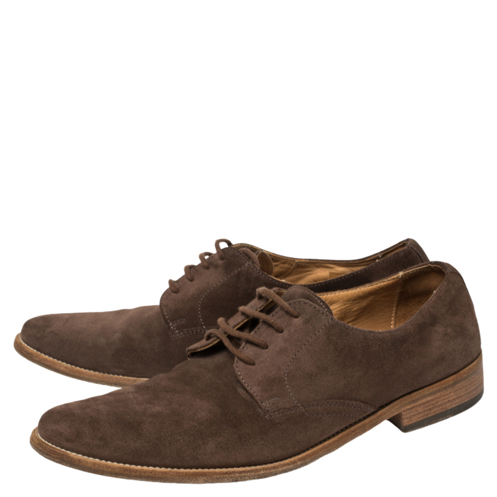 D&G Brown Suede Lace Up Oxfords Size 41