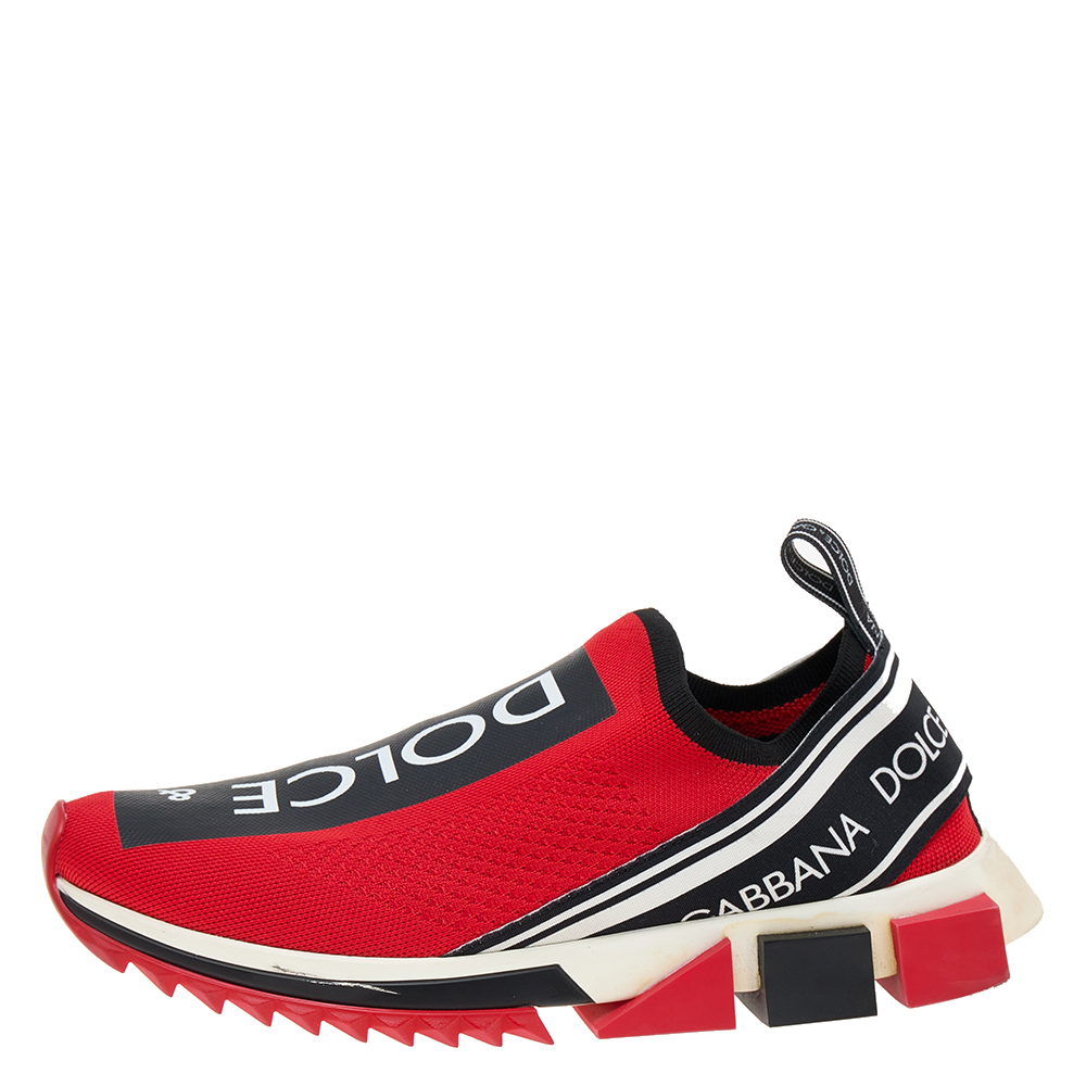 Dolce & Gabbana Red Knit Fabric Sorrento Logo Print Slip On Sneakers Size
Dolce & Gabbana Red Knit Fabric Sorrento Logo Print Slip On Sneakers Size
