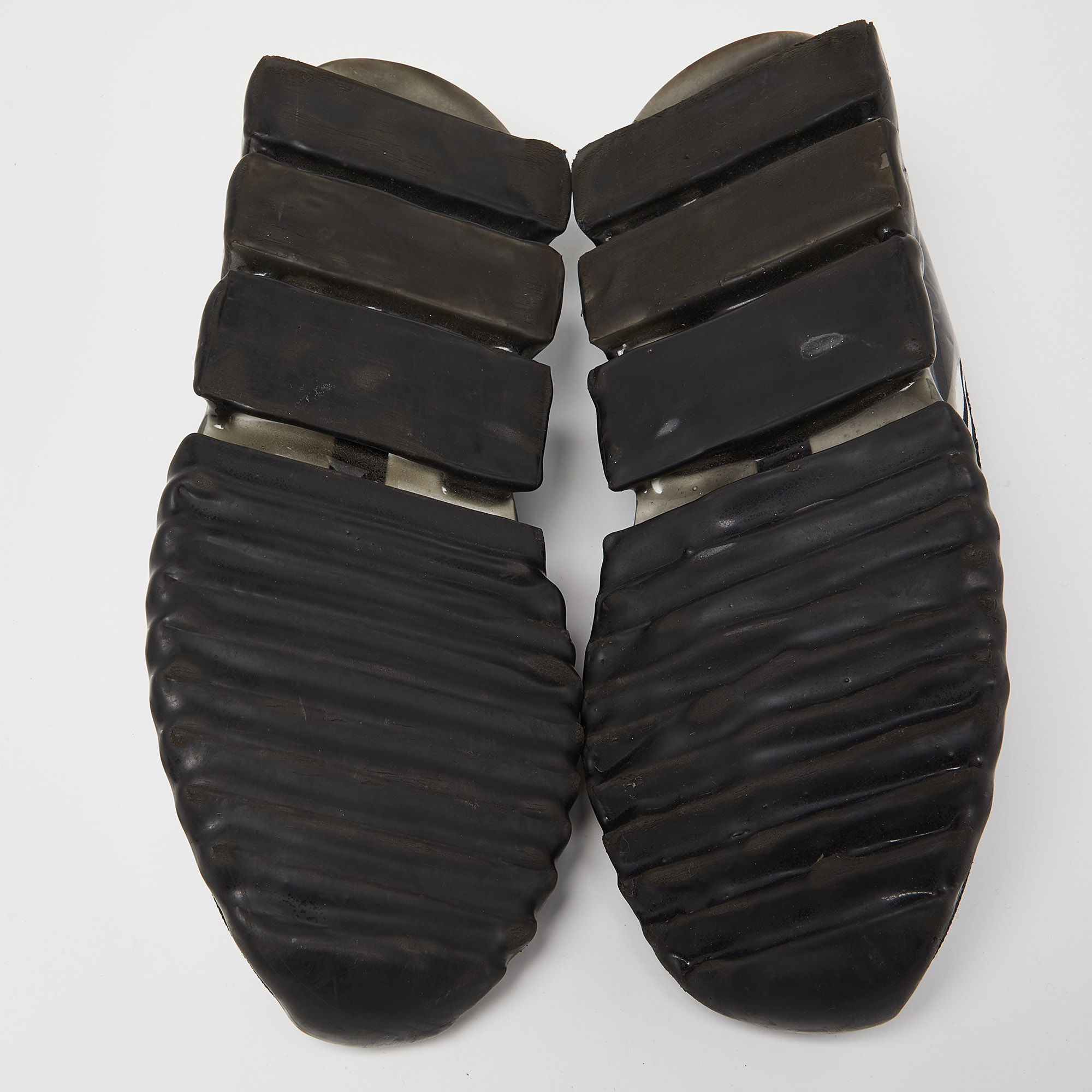 Dolce & Gabbana Black/White Knit Fabric Sorrento Slip On Sneakers Size 41