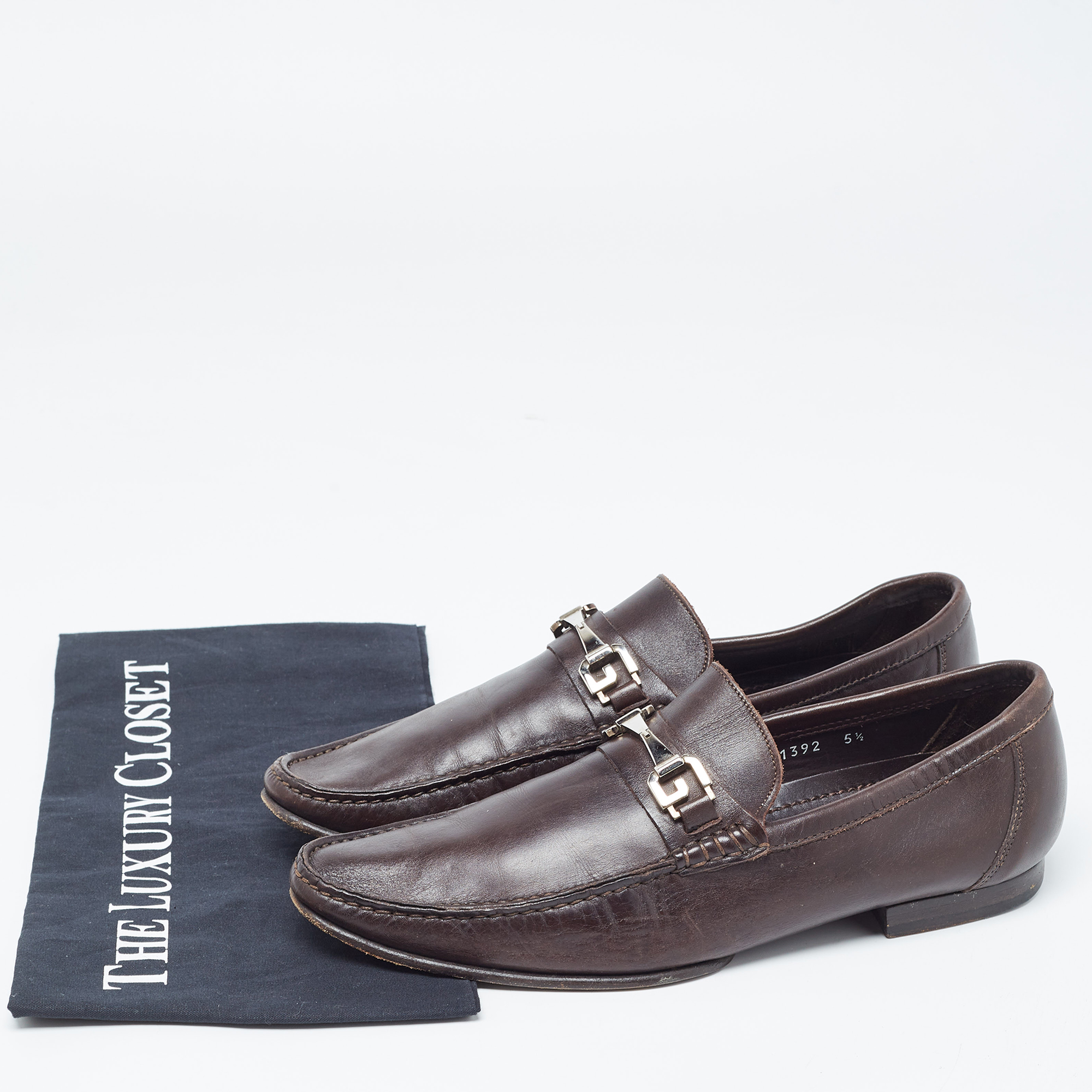 Dolce & Gabbana Brown Leather Penny Loafers Size 39.5