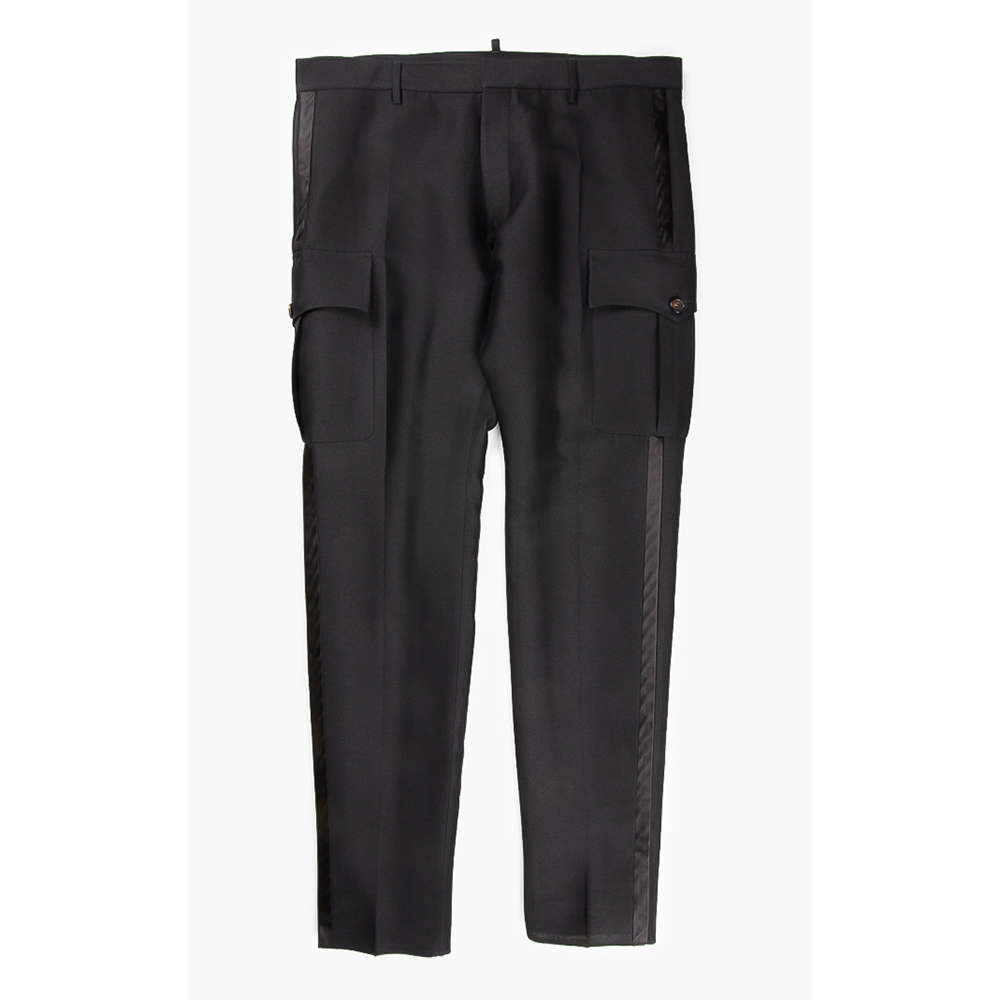 Dsquared2 Black Admiral Fit Cargo Pants XL (52)
