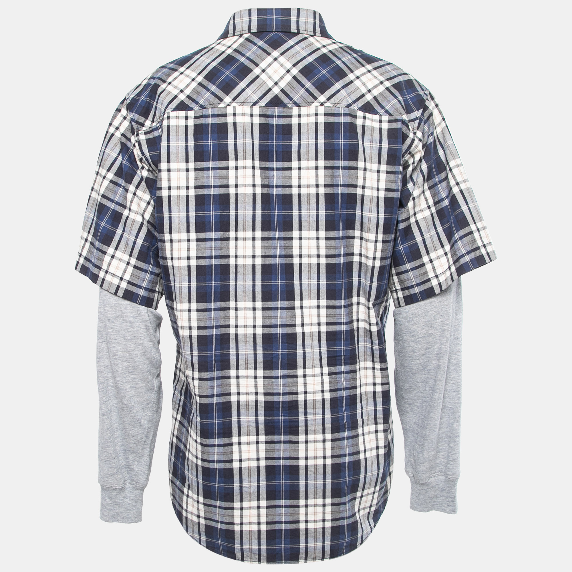 

Dsquared2 Blue Checked Cotton Long Sleeve Shirt