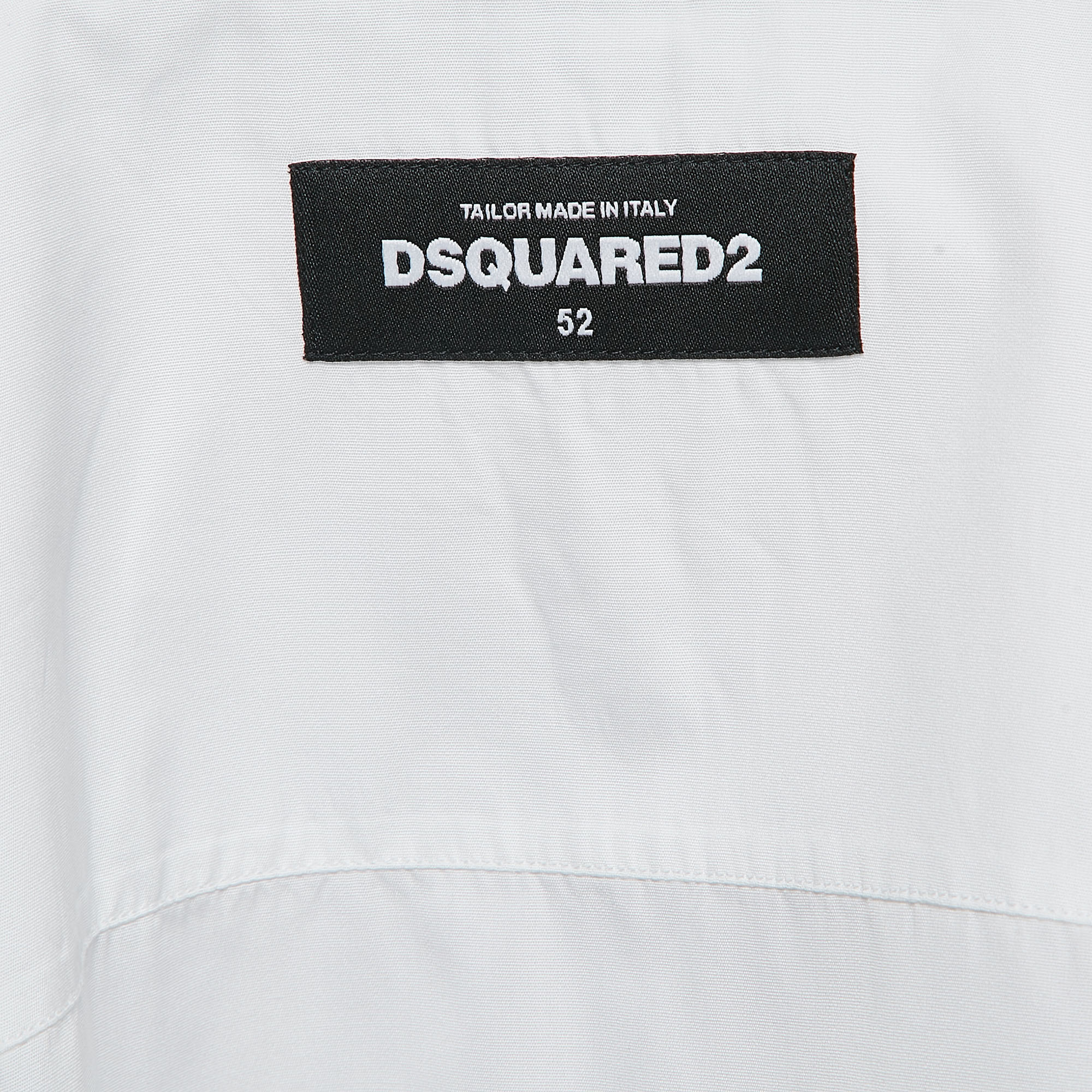 Dsquared2 White Cotton Button Front Shirt XL