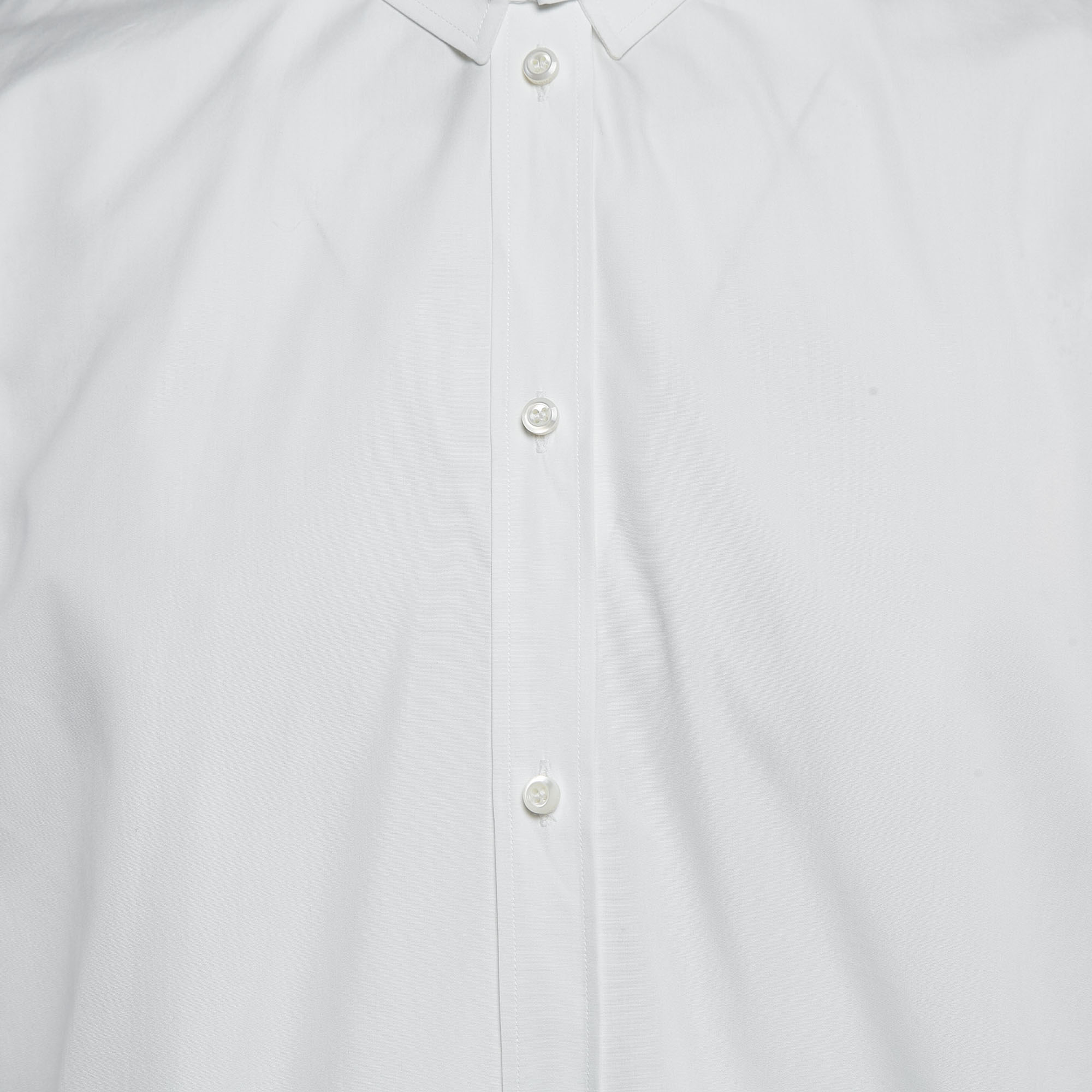 Dsquared2 White Cotton Button Front Shirt XL