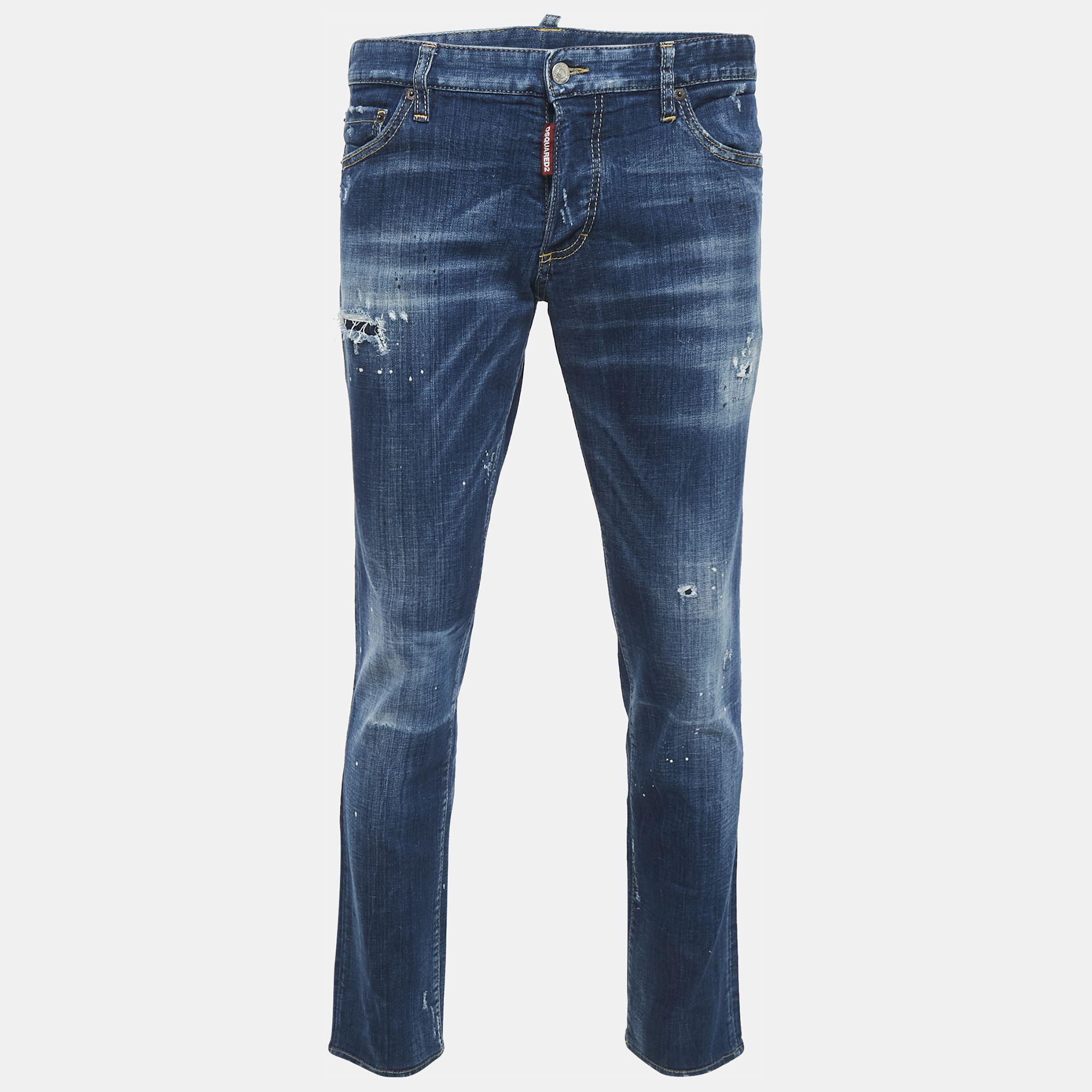 Dsquared2 Blue Distressed Denim Logo Applique Detail Jeans XL Waist 34"
Dsquared2 Blue Distressed Denim Logo Applique Detail Jeans XL Waist 34"