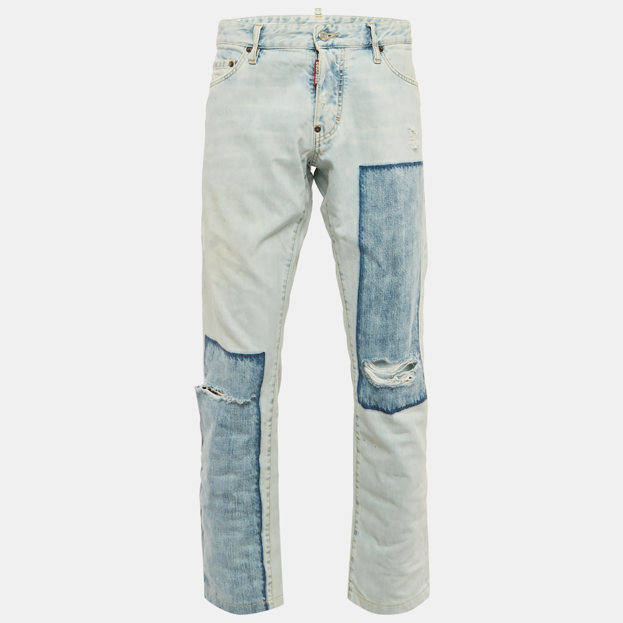 Dsquared2 Blue Denim Patch Detail Jeans XL Waist 38"
Dsquared2 Blue Denim Patch Detail Jeans XL Waist 38"