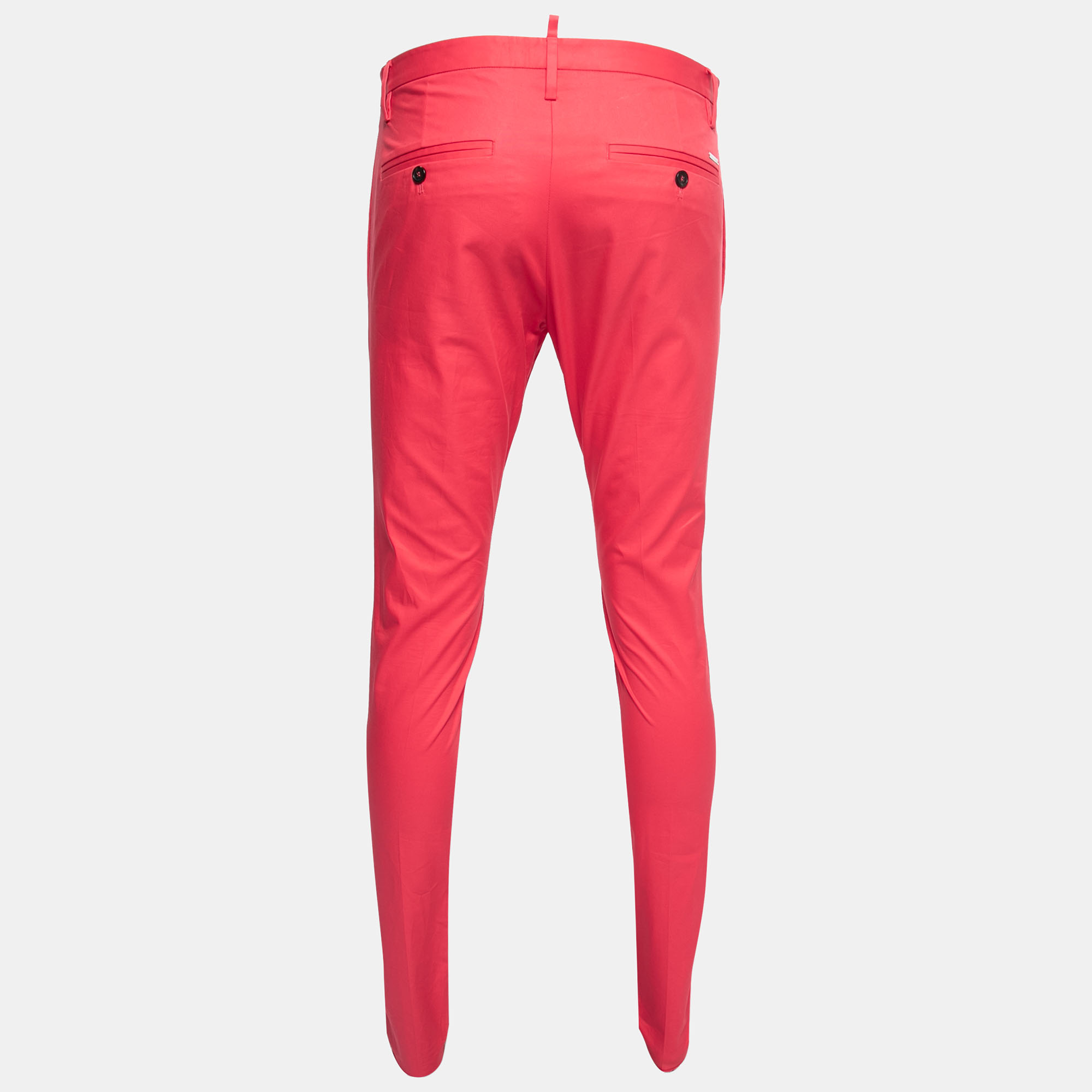 Dsquared2 Coral Pink Cotton Trousers M