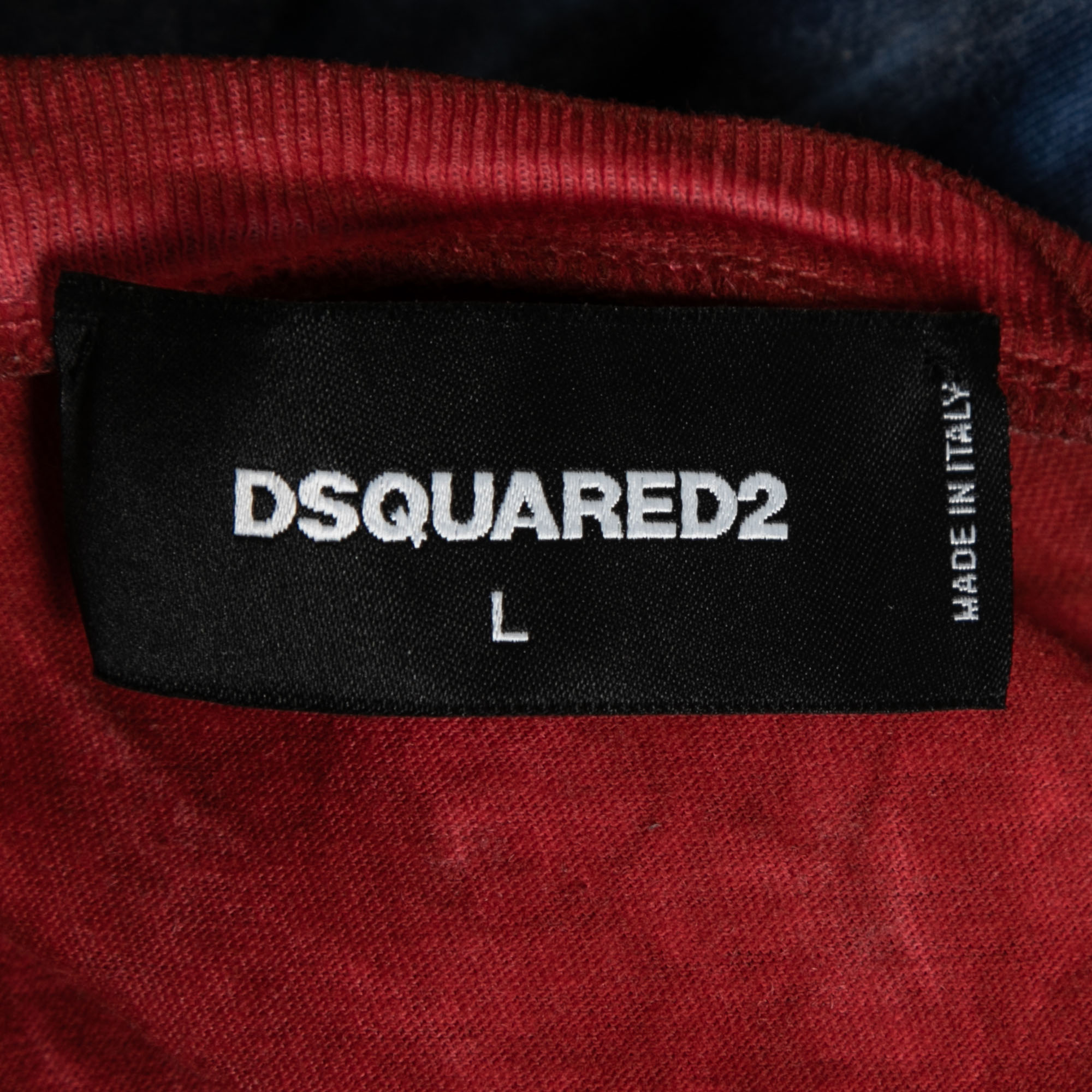 Dsquared2 Multicolor Tye-Dye Print Cotton Sleeveless T-Shirt L