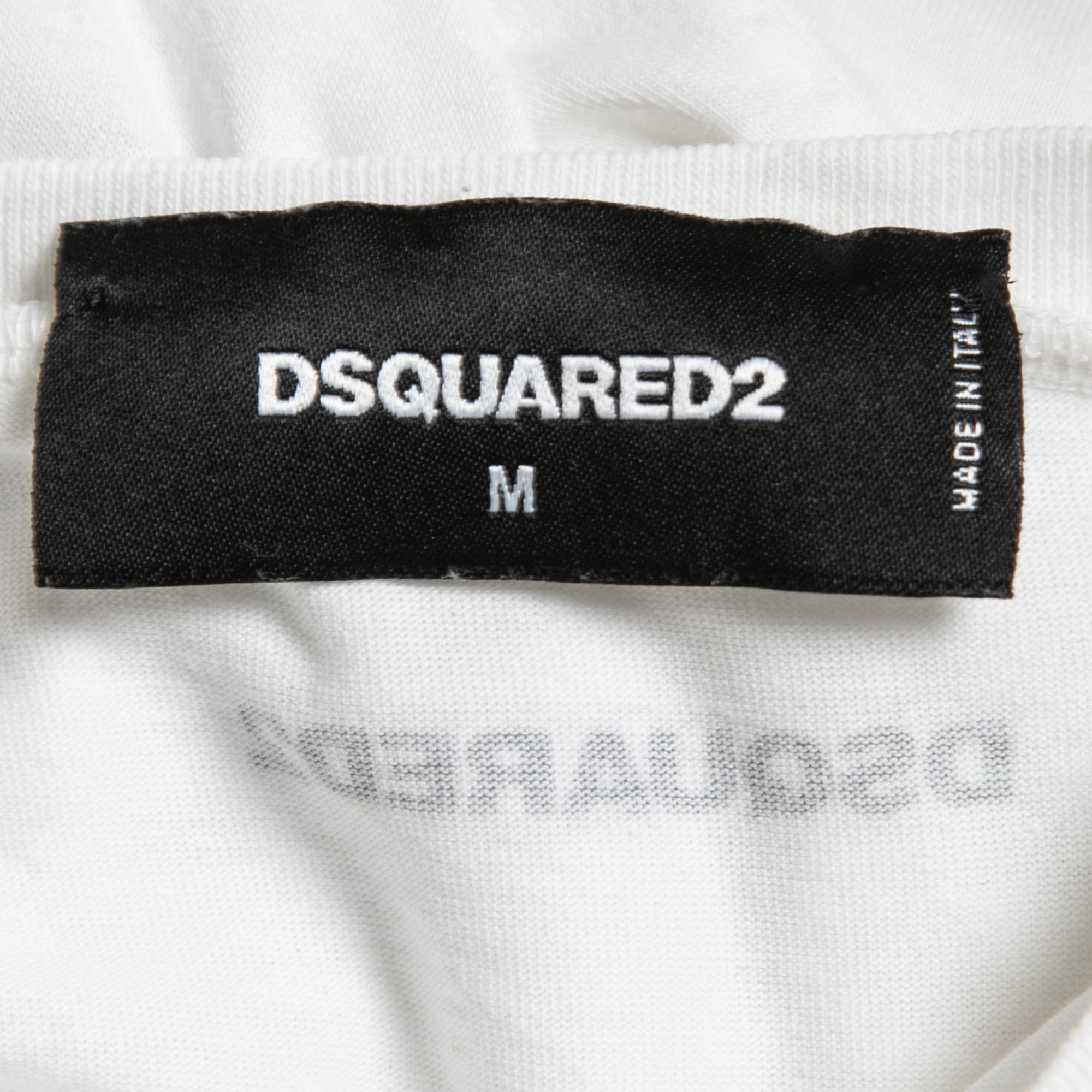 Dsquared2 White Lumberjack Print Cotton Crew Neck T-Shirt M