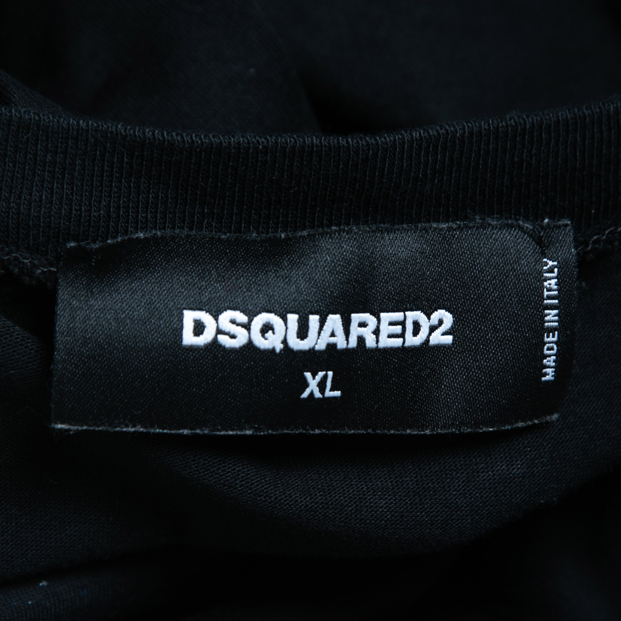 Dsquared2 Black Print Cotton Tank T-Shirt XL