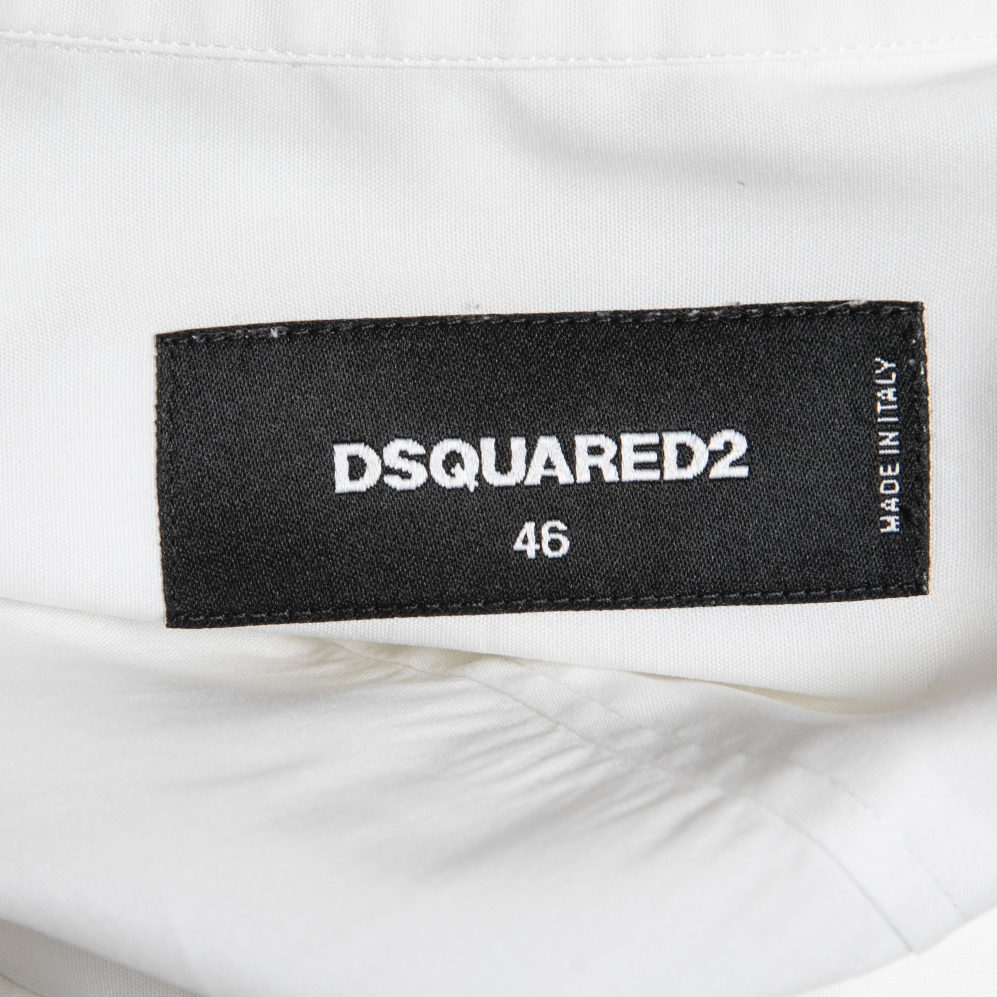 Dsquared2 White Cotton Button Front Full Sleeve Shirt S