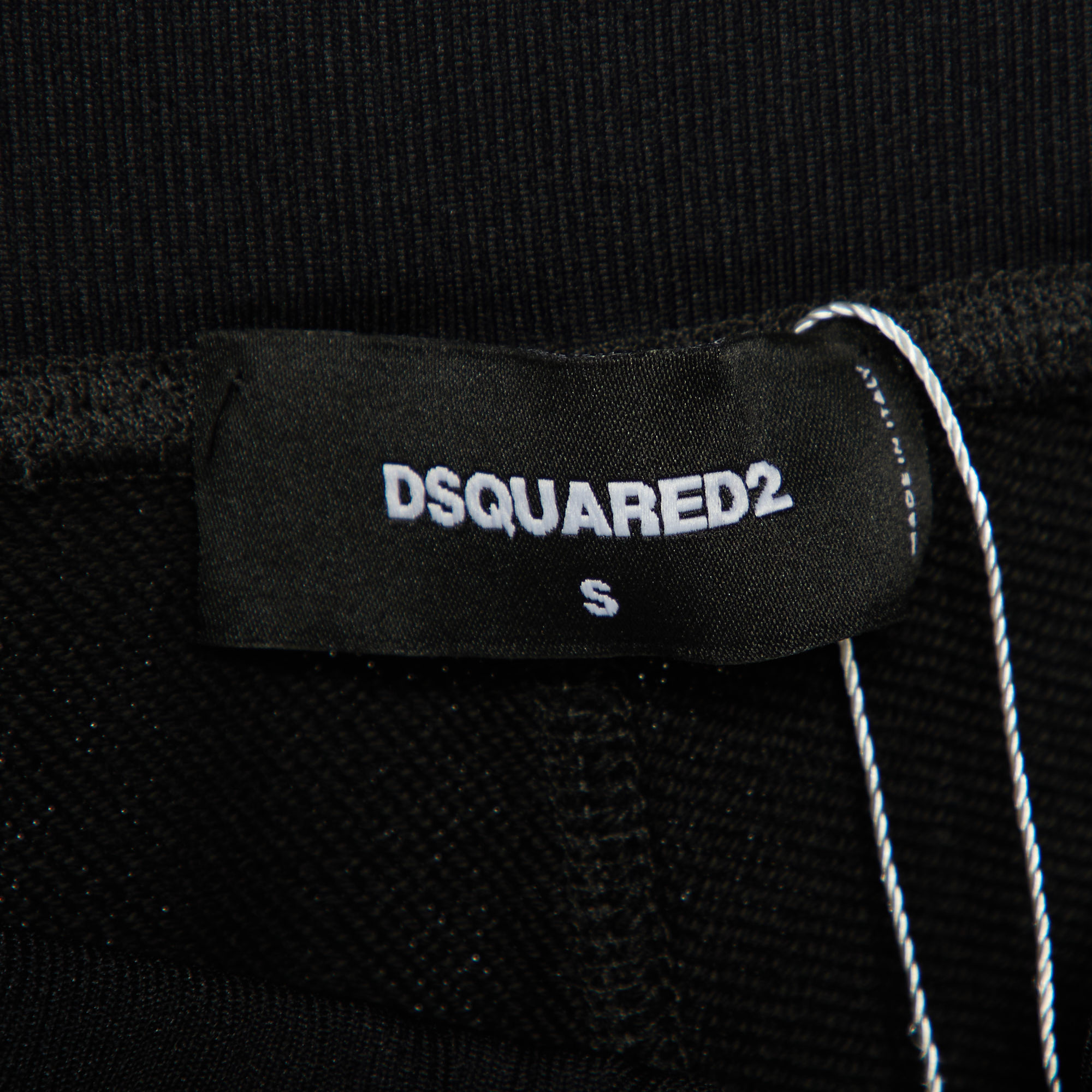 Dsquared2 Black Logo Print Knit Joggers S