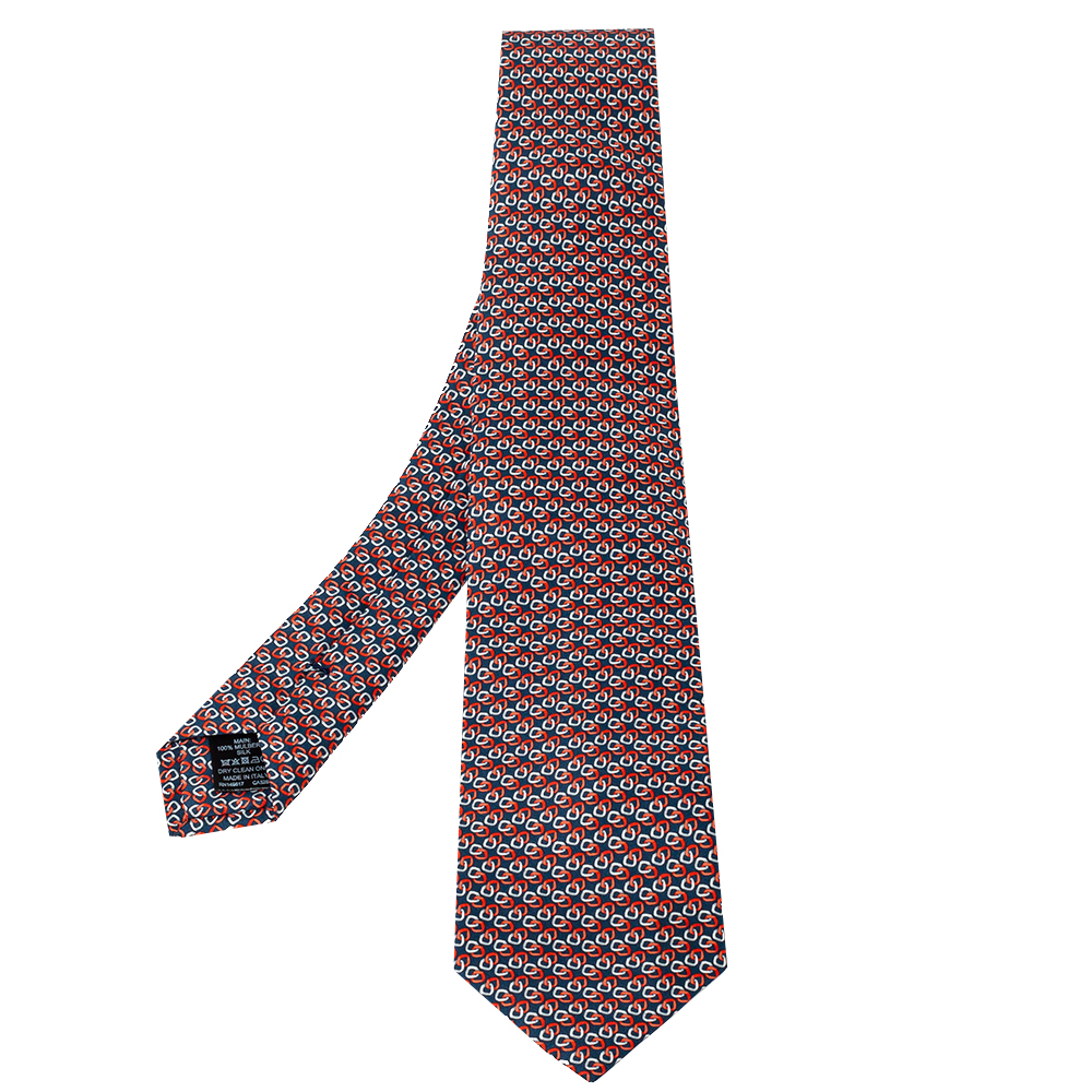 Dunhill Multicolor Printed Mulberry Silk Classic Tie
