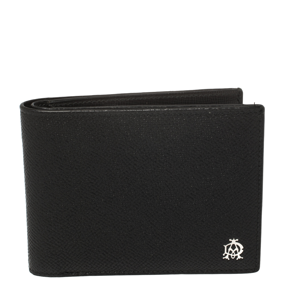 Dunhill Black Leather Bourdon Bifold Wallet