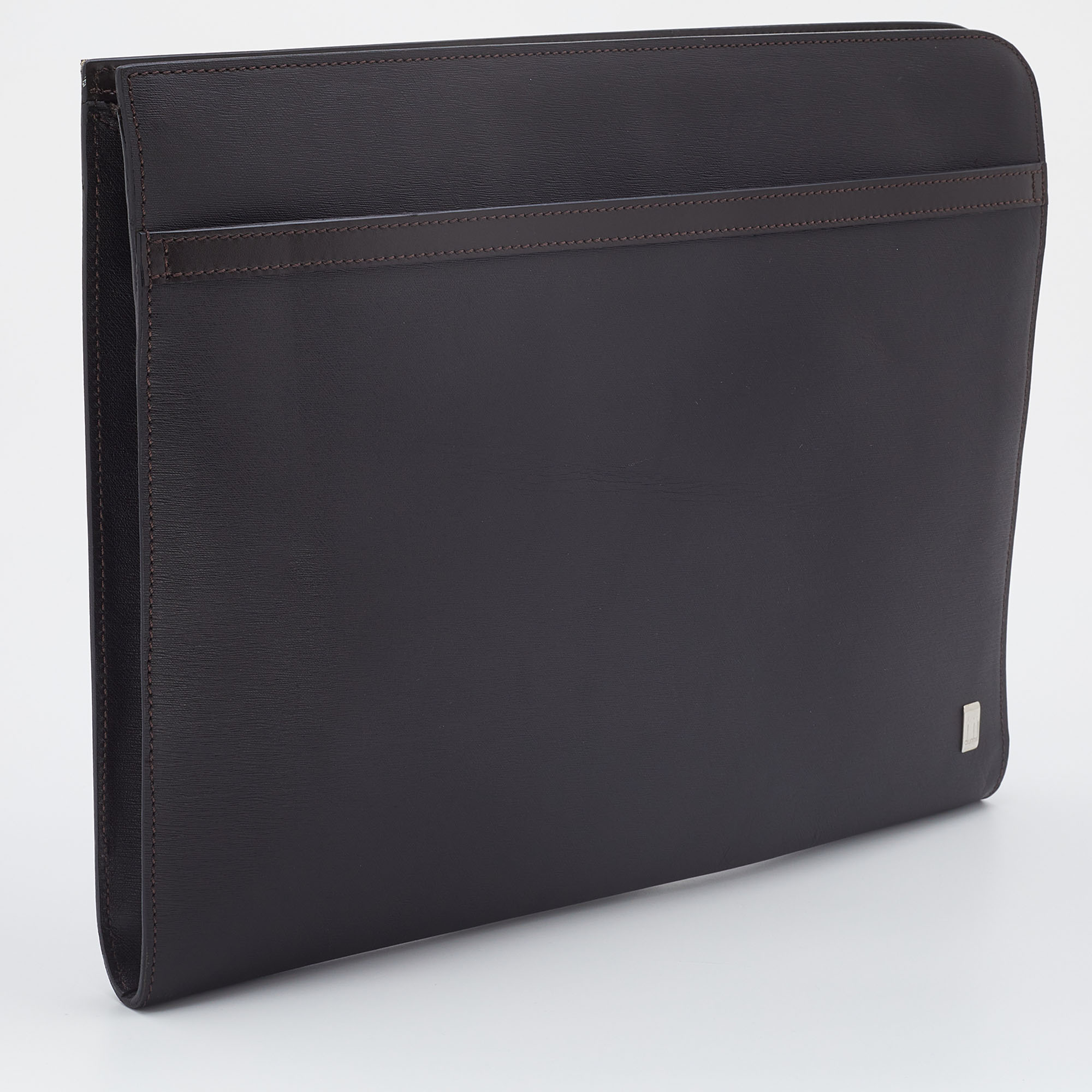 Dunhill Brown Leather Documents Portfolio Case