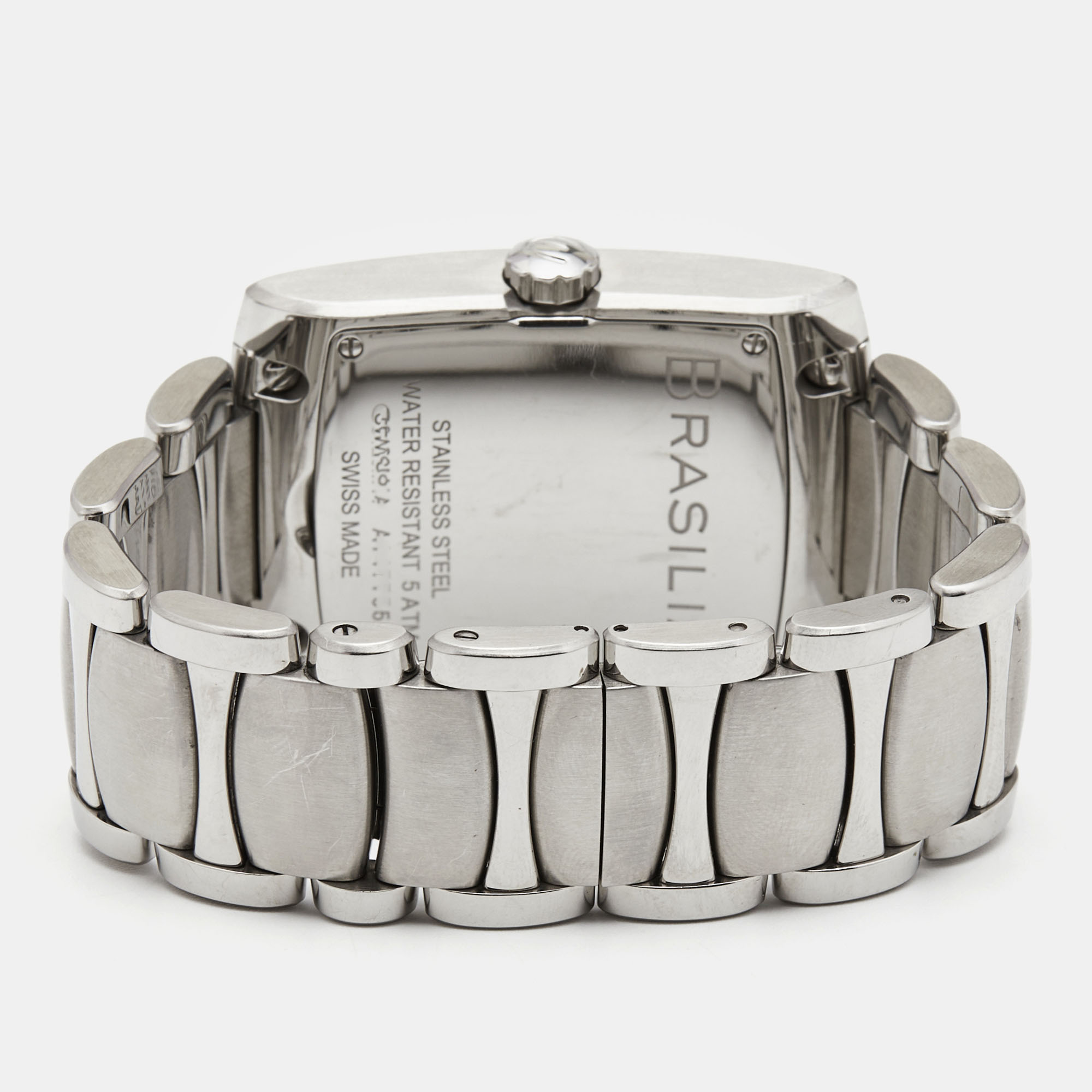 Ebel Silver Stainless Steel Brasilia 9120M41/62500 Men's Wristwatch 33 Mm