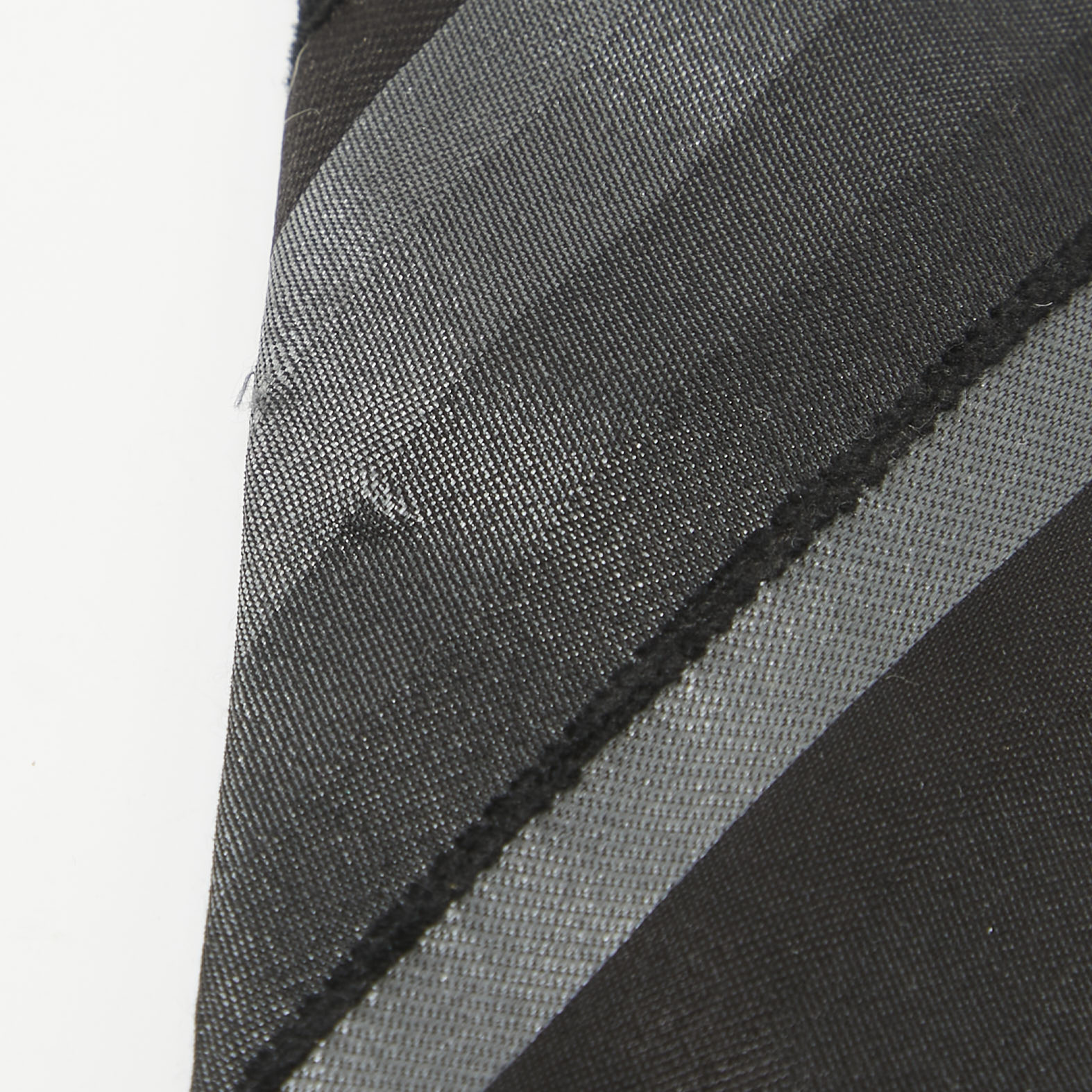 Emporio Armani Black Striped Silk Skinny Tie