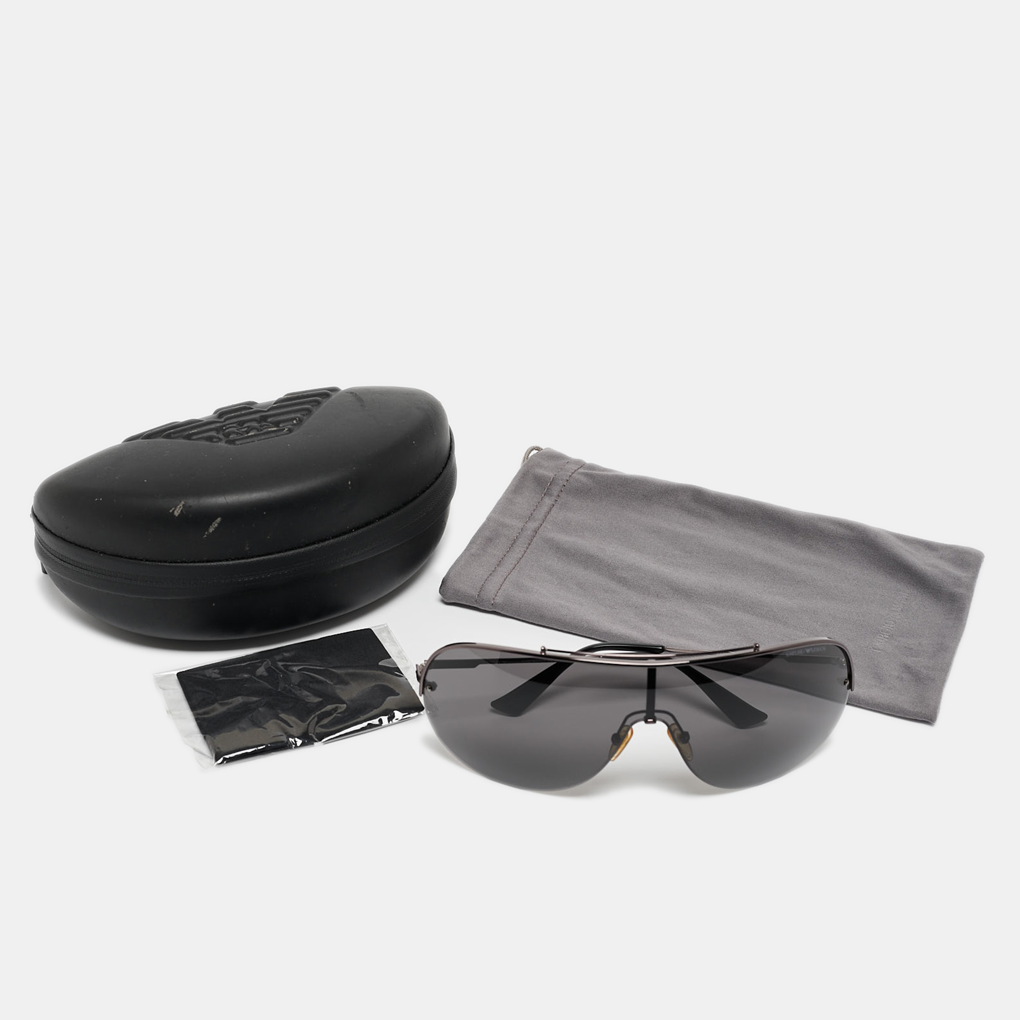 Emporio Armani Black EA9717/S Shield Sunglasses