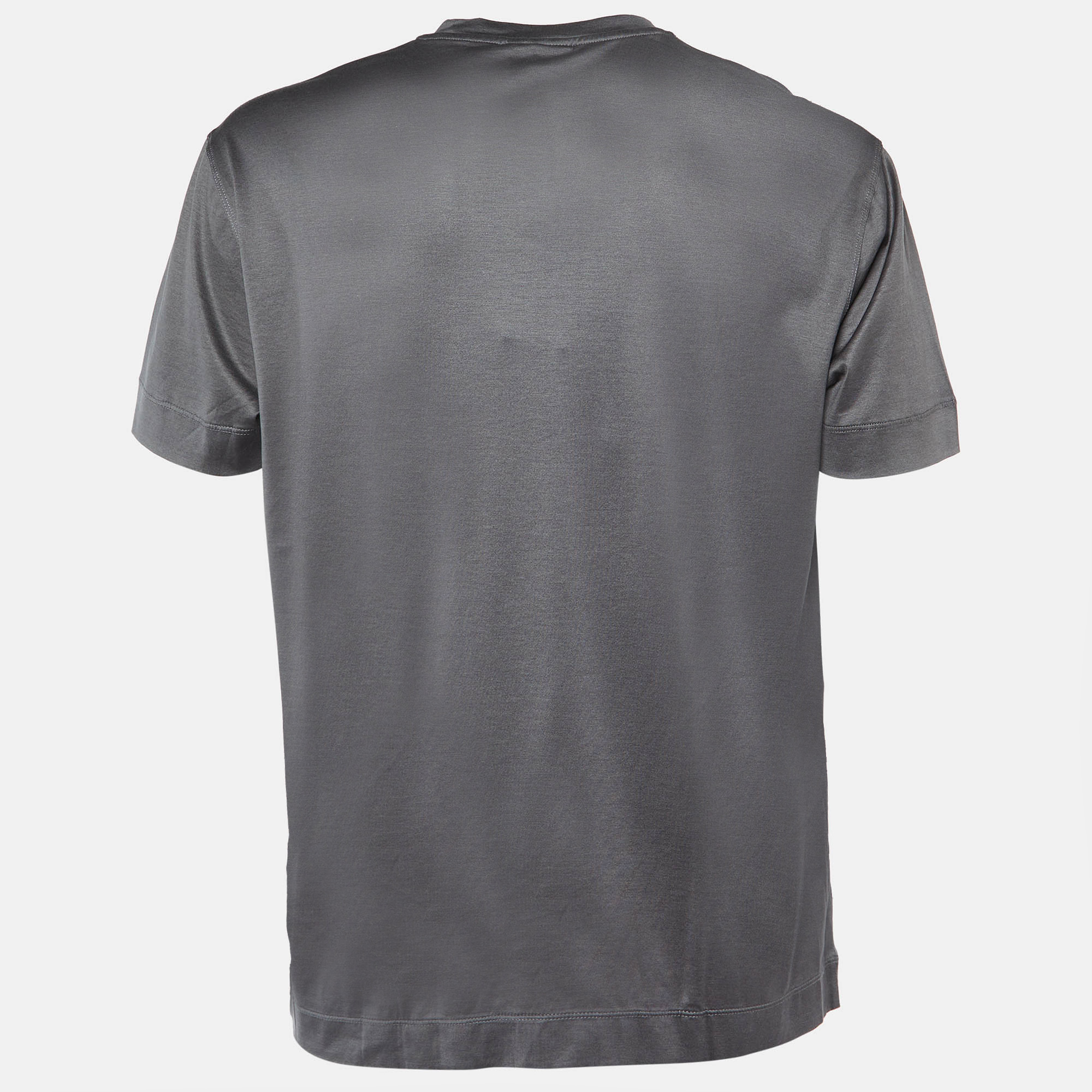 Emporio Armani Grey Jersey Pocket Detail Crew Neck T-Shirt XXL