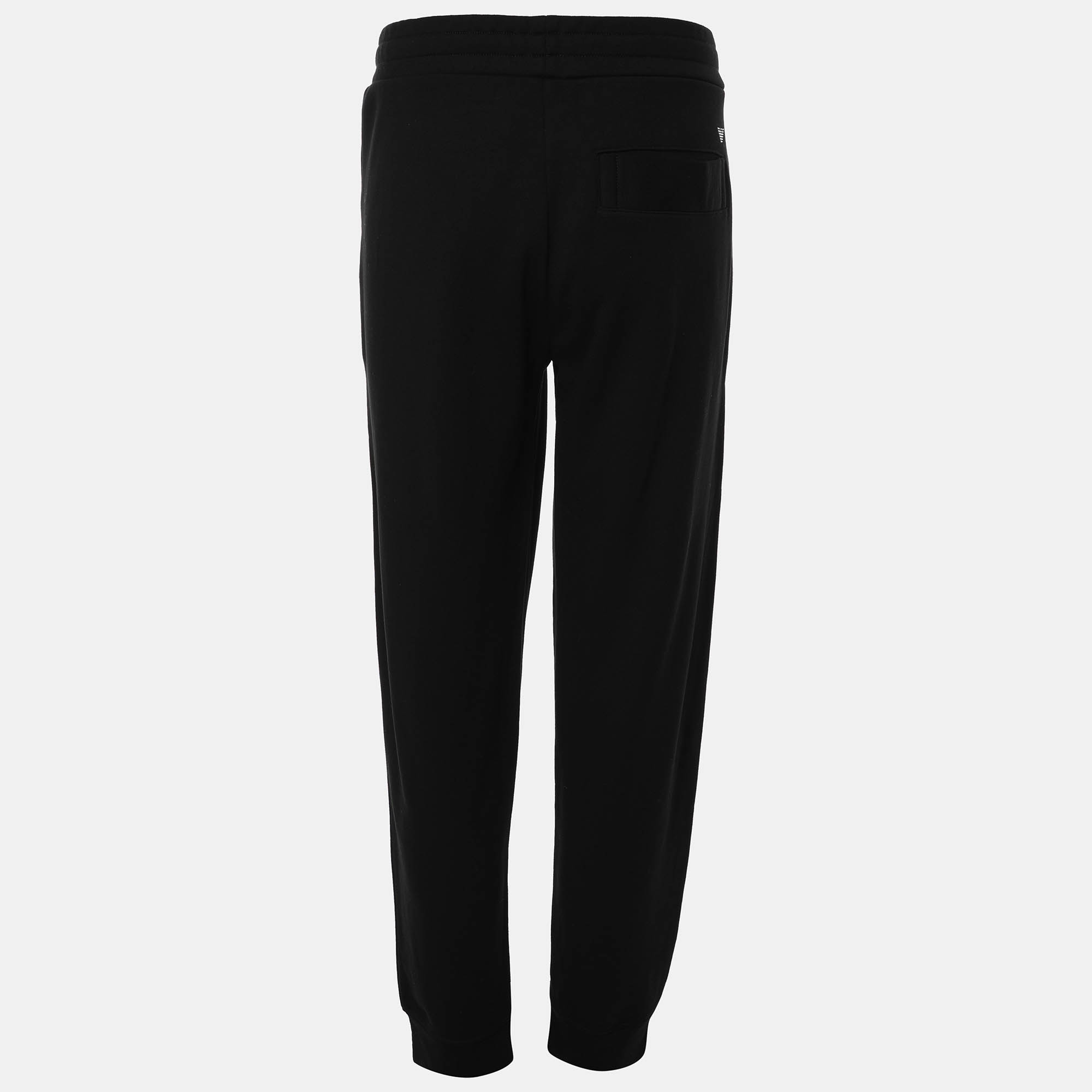 Emporio Armani Black Modal Blend Jogger Pants XL