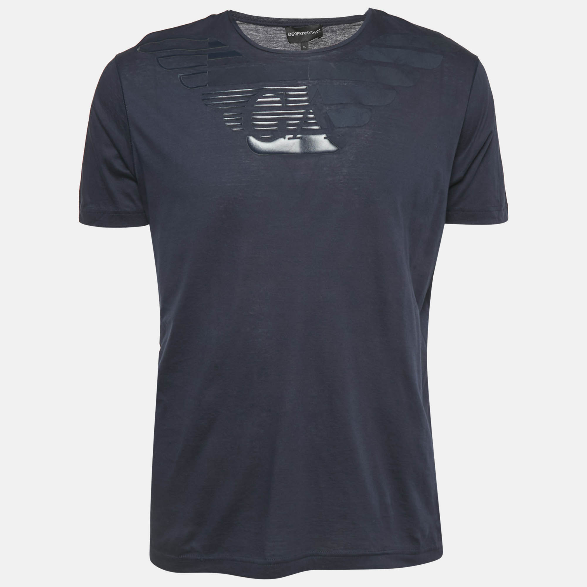 Emporio Armani Logo Print Navy Blue Cotton Round Neck T-Shirt XL
Emporio Armani Logo Print Navy Blue Cotton Round Neck T-Shirt XL