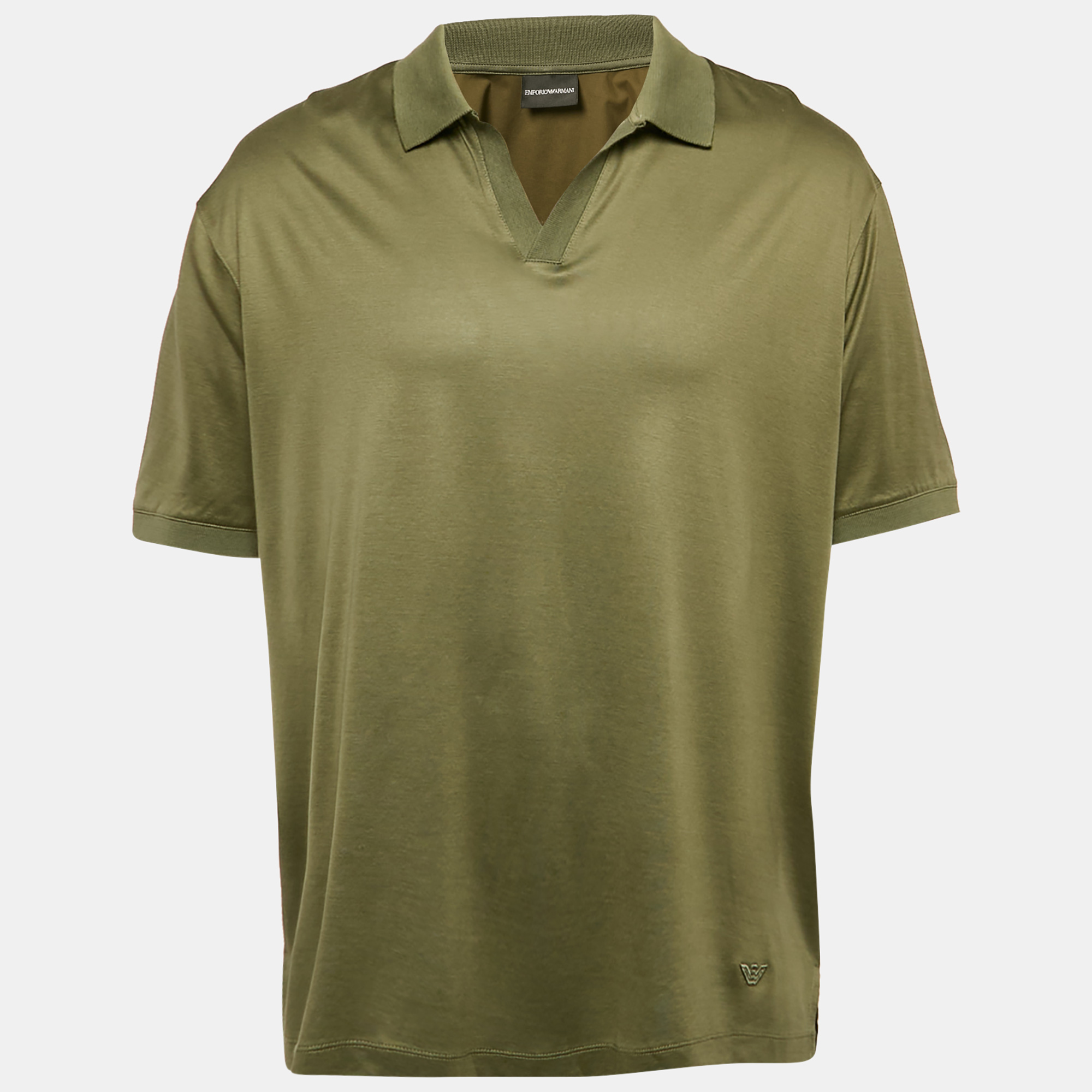 Emporio Armani Olive Green Cotton Blend and Cotton Knit Polo T-Shirt XXXL
Emporio Armani Olive Green Cotton Blend and Cotton Knit Polo T-Shirt XXXL