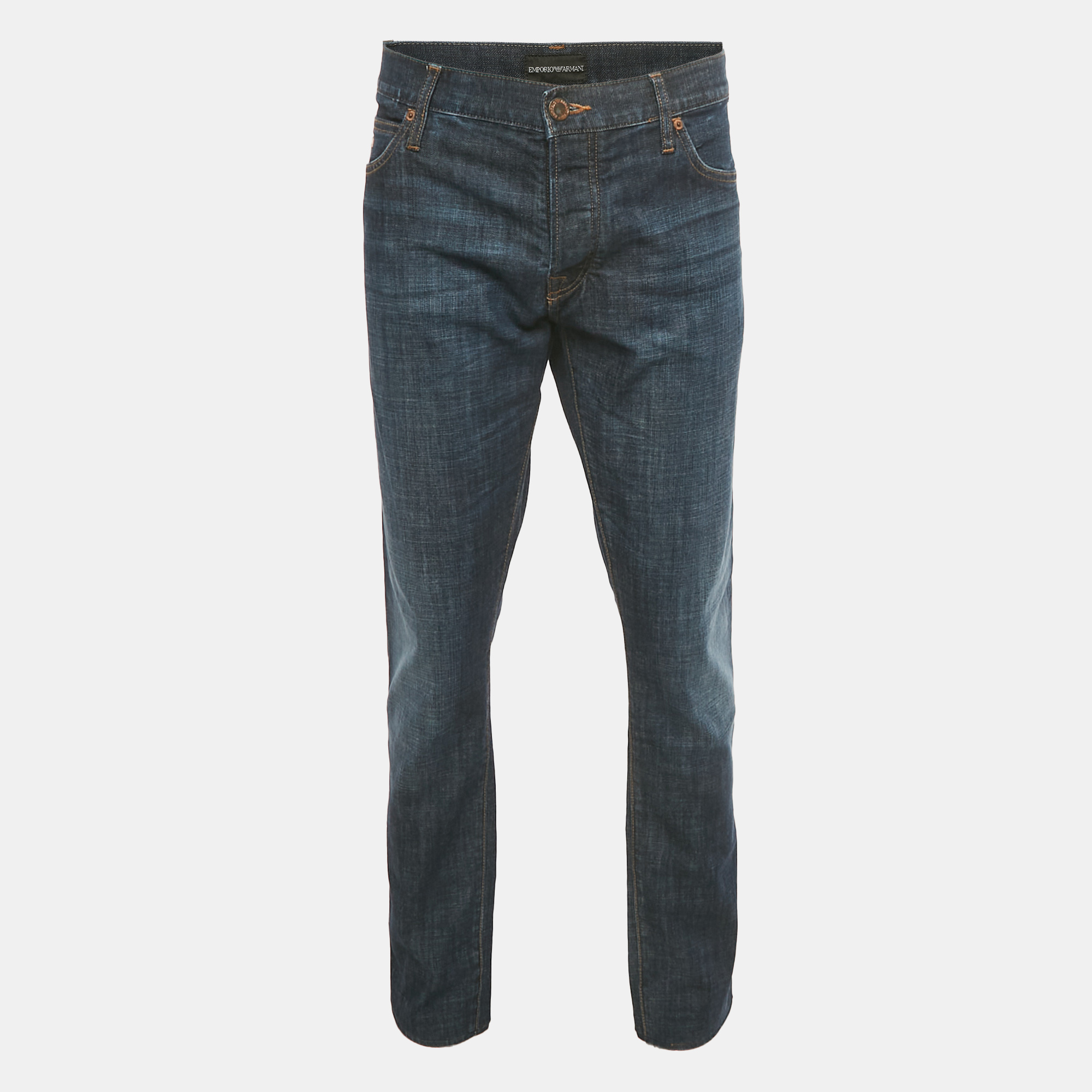 Emporio Armani Dark Blue Denim Regular Fit Jeans XXL Waist 40" 
Emporio Armani Dark Blue Denim Regular Fit Jeans XXL Waist 40"