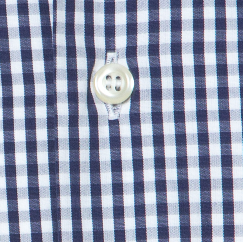 Emporio Armani Navy Blue And White Checked Cotton Long Sleeve Shirt XXL