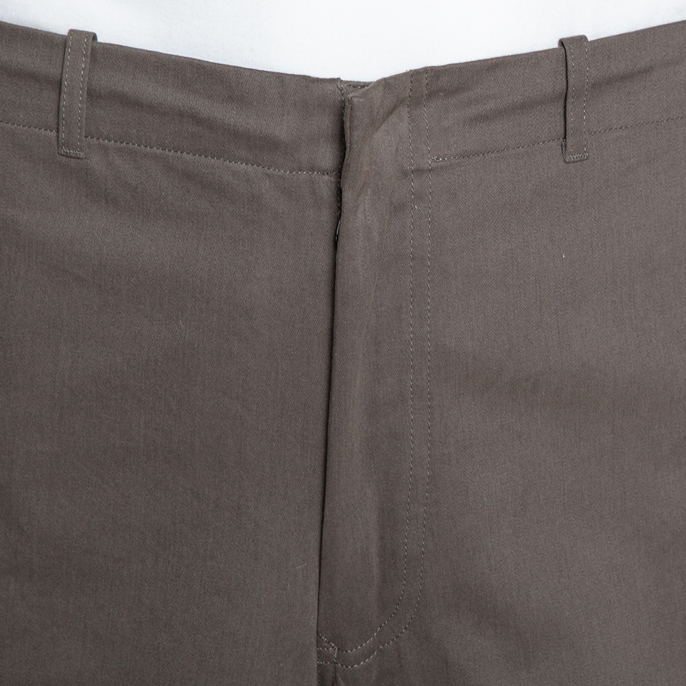 Emporio Armani Dark Grey Cotton Drawstring Waist & Cuff Trousers L