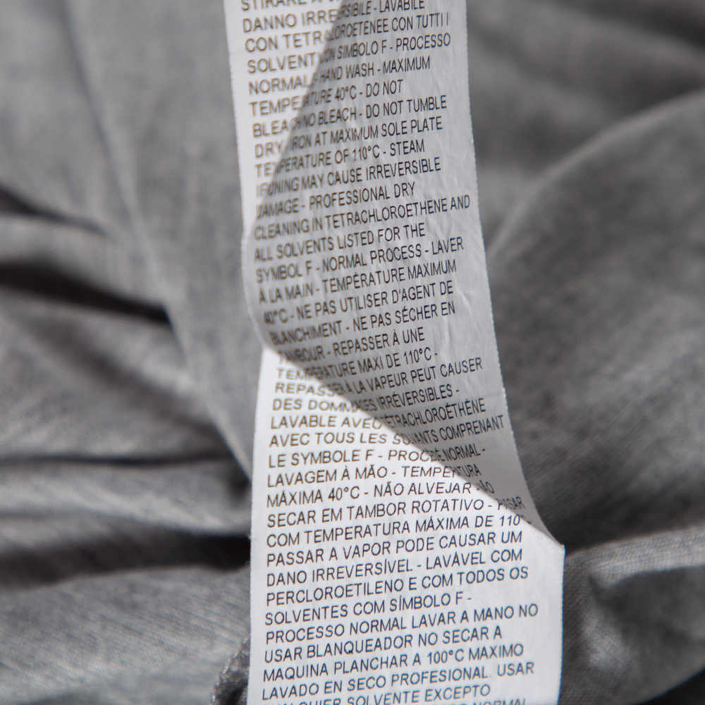 Emporio Armani Grey & Black Knit Pocket Detail Crewneck T-Shirt M
