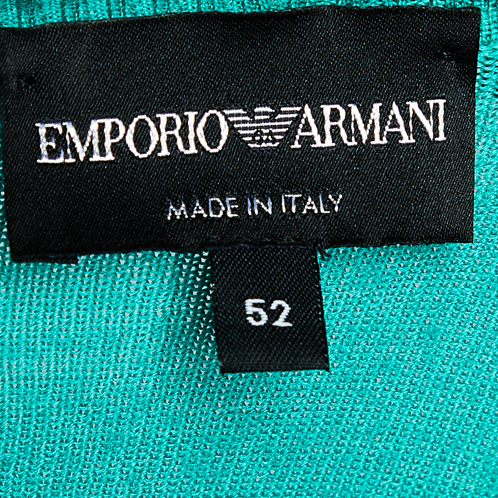 Emporio Armani Green Wool Crewneck Jumper XL