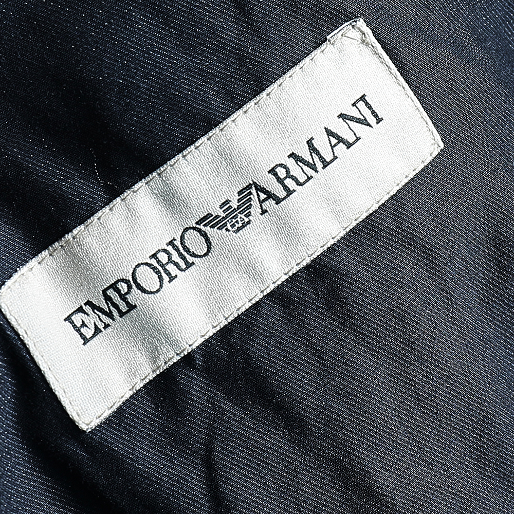Emporio Armani Midnight Blue Cotton Utility Jacket M
