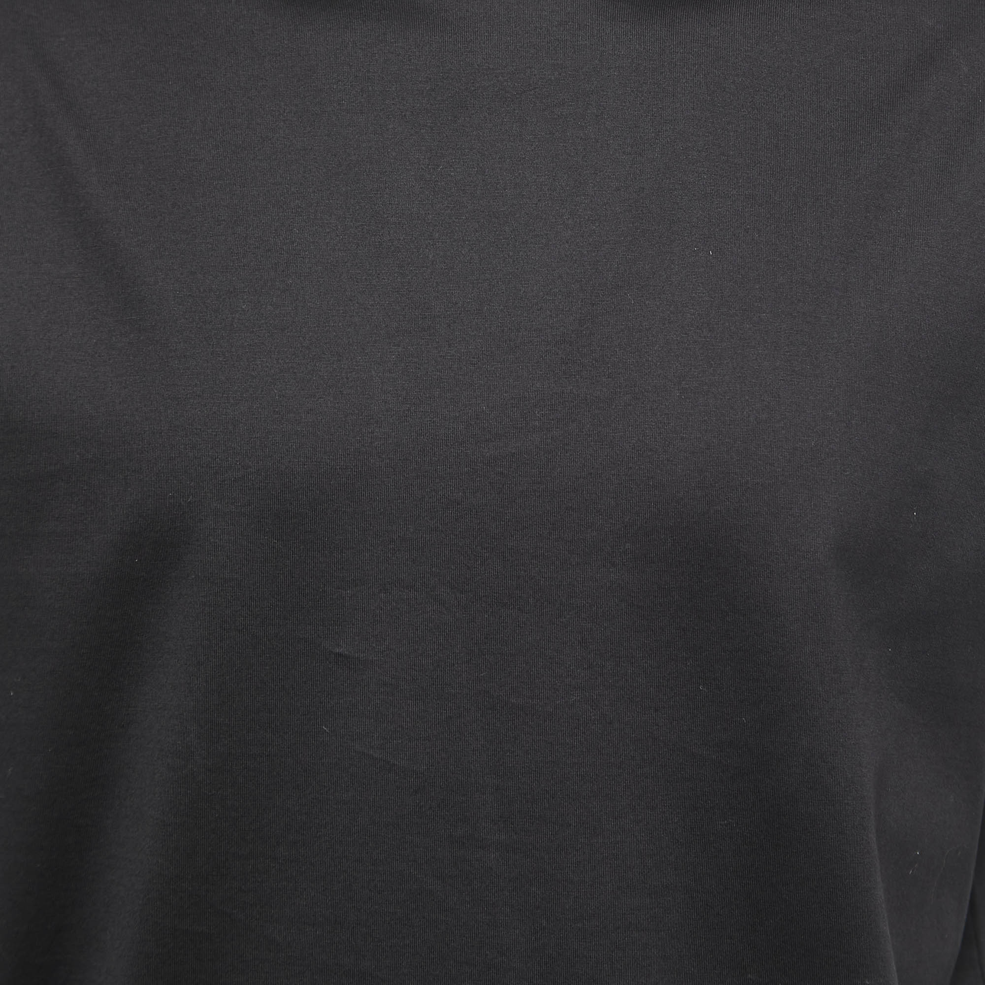 Emporio Armani Black Jersey Logo Band Detail T-Shirt L