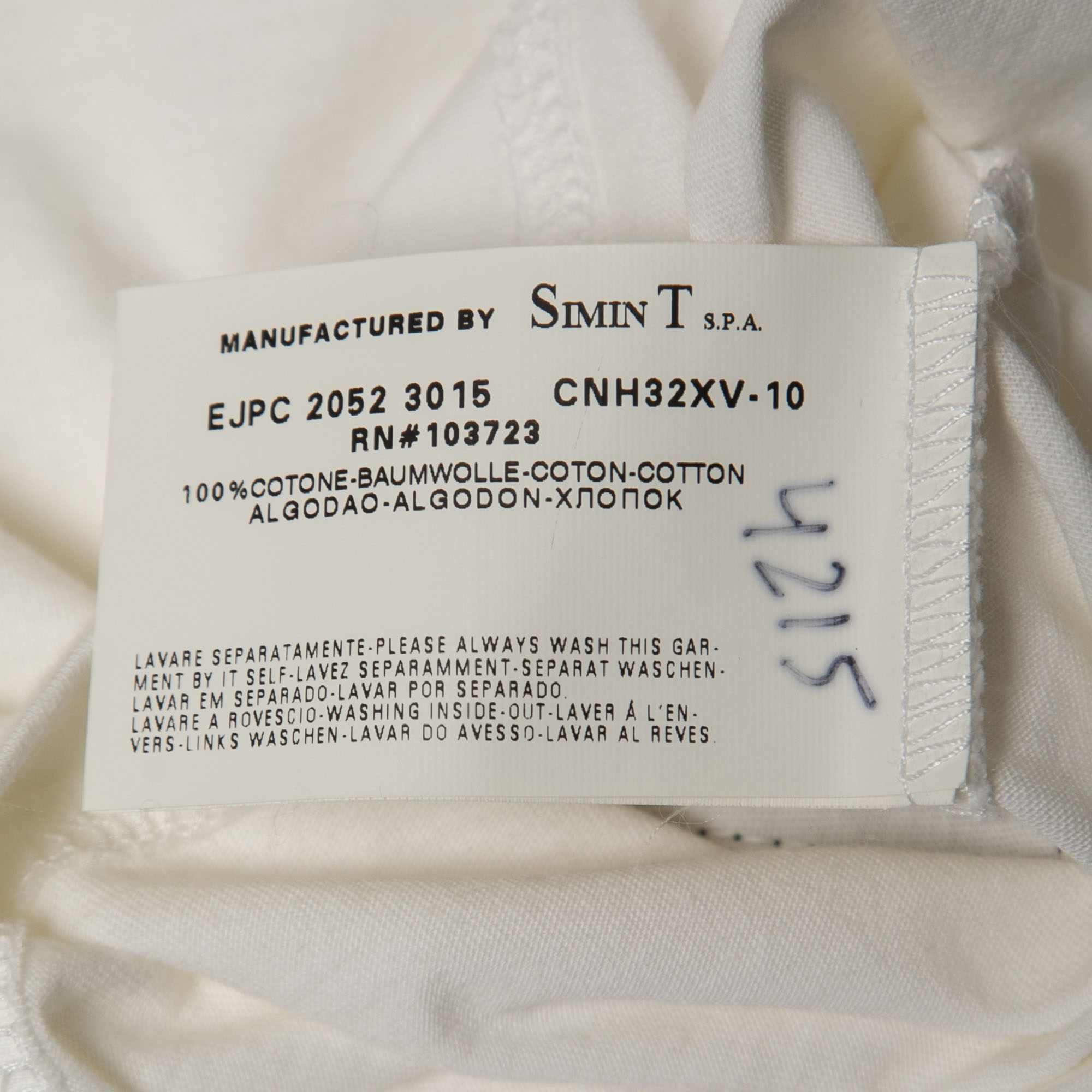 Emporio Armani Misura White Logo Print Cotton Long Sleeve T-Shirt XL