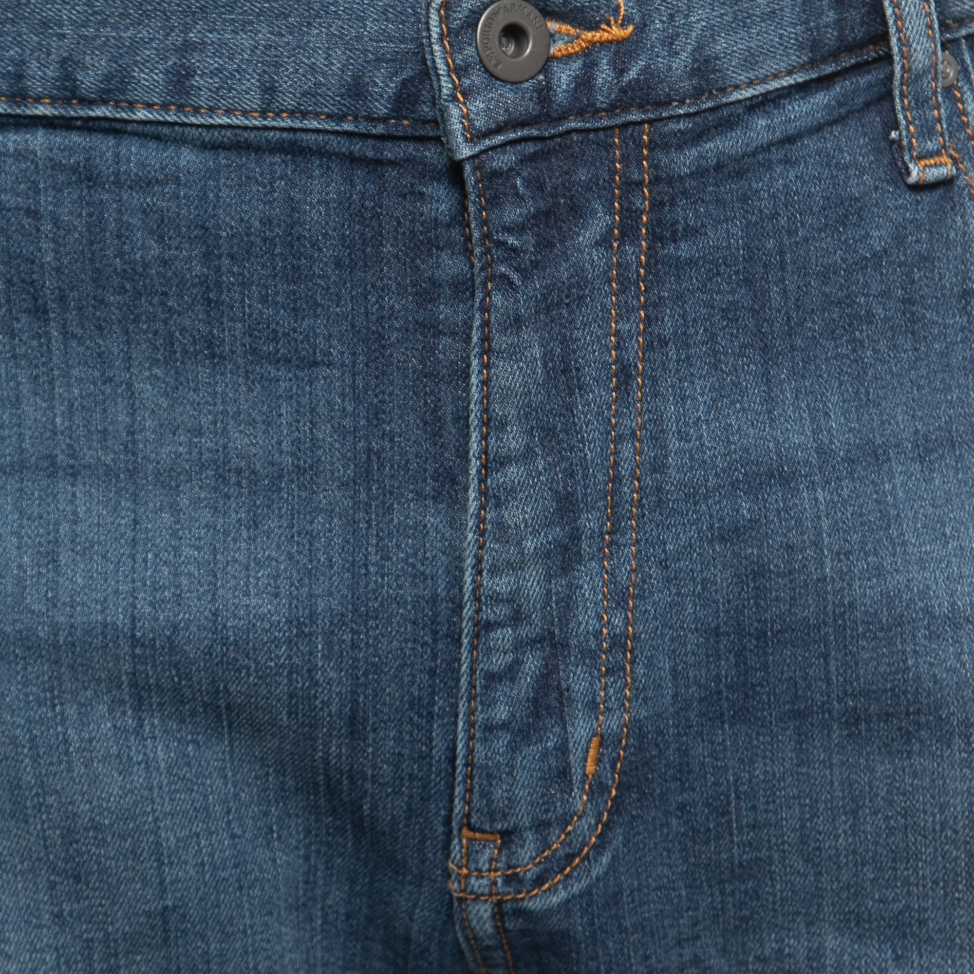 Emporio Armani Blue Denim Straight Fit Jeans XXL/Waist 39