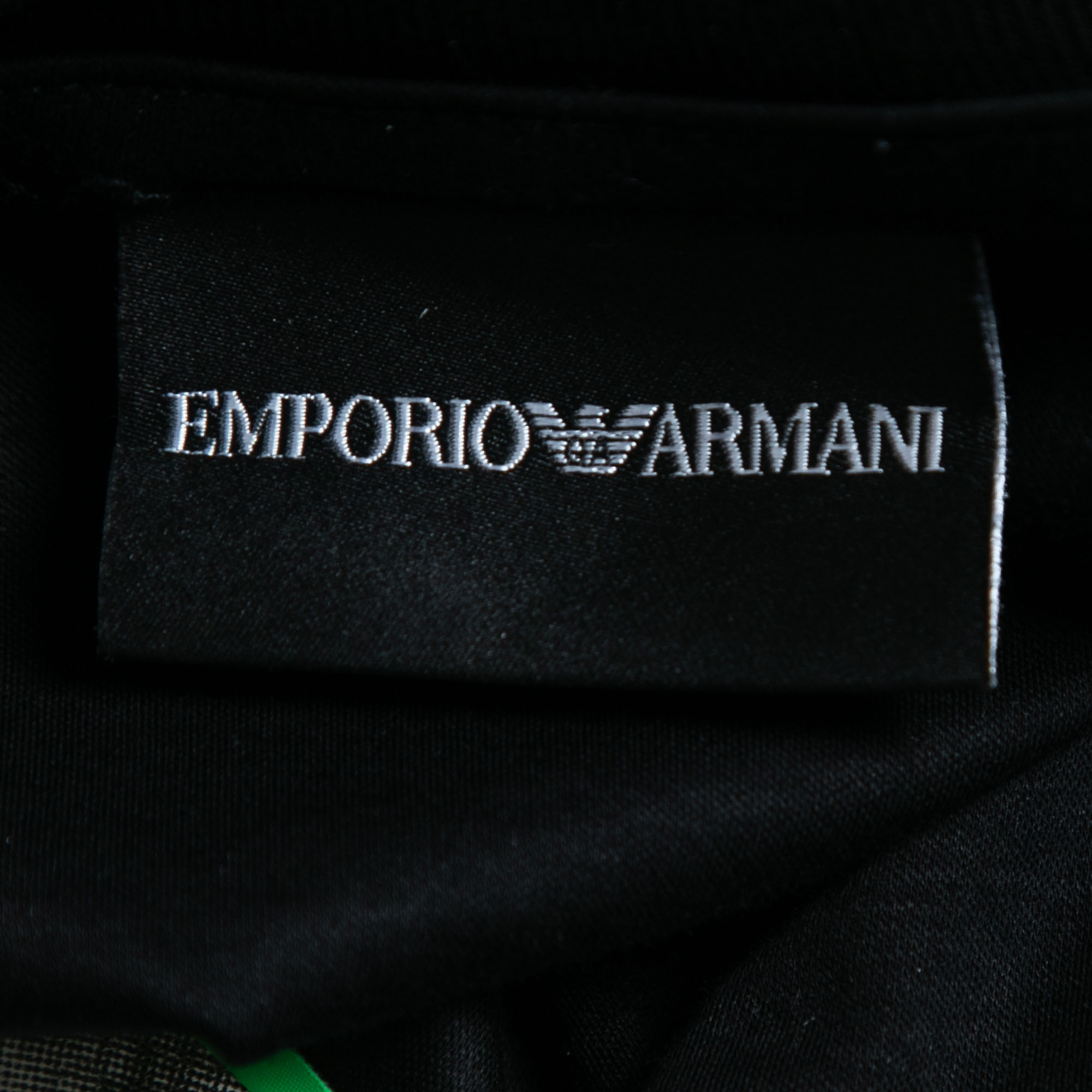 Emporio Armani Black Logo Print Cotton Crew Neck Half Sleeve T-Shirt S