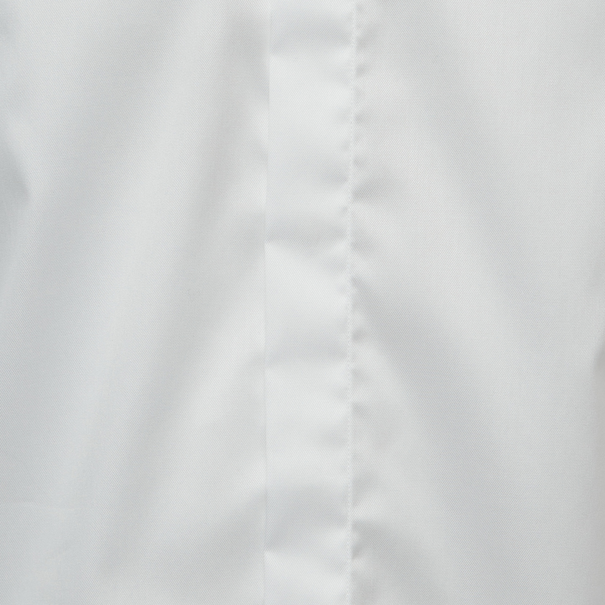 Emporio Armani White Cotton No Iron Button Front Shirt M