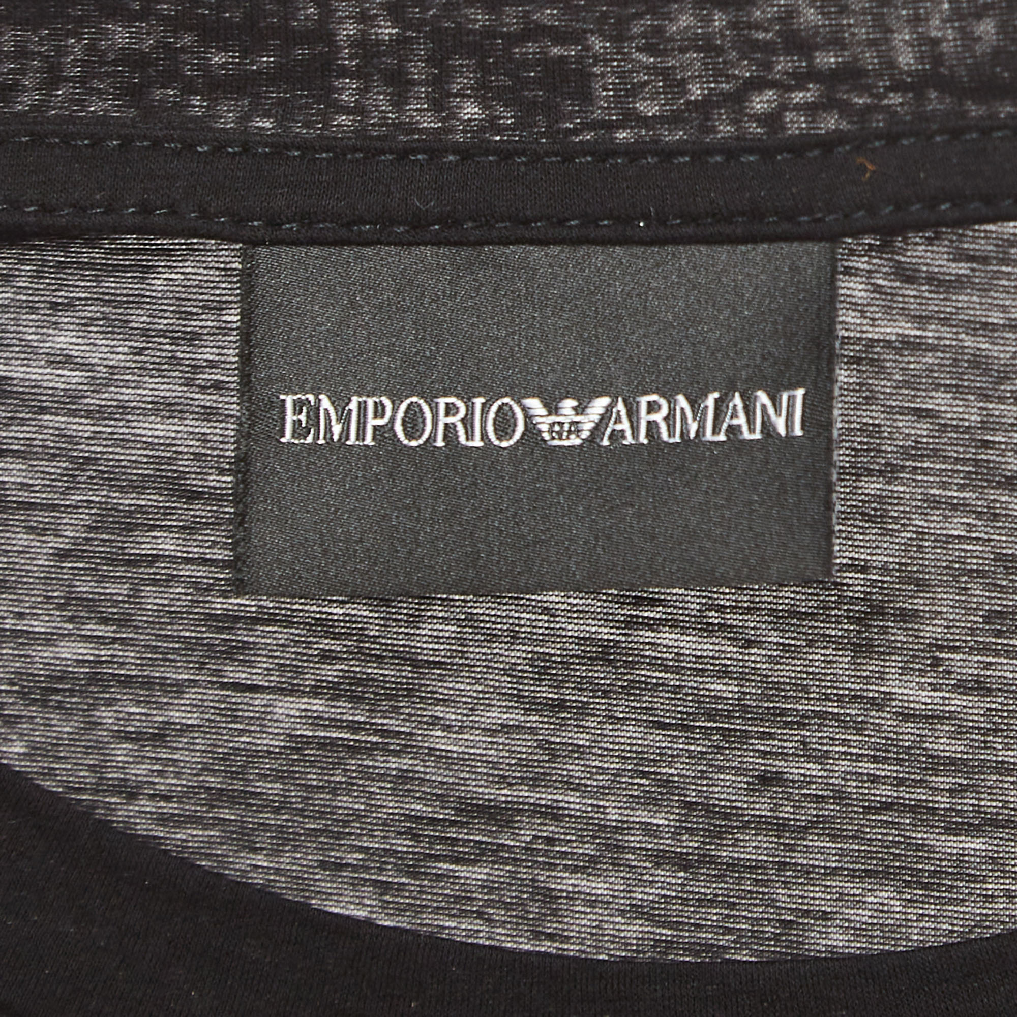 Emporio Armani Black Cotton T-Shirt L