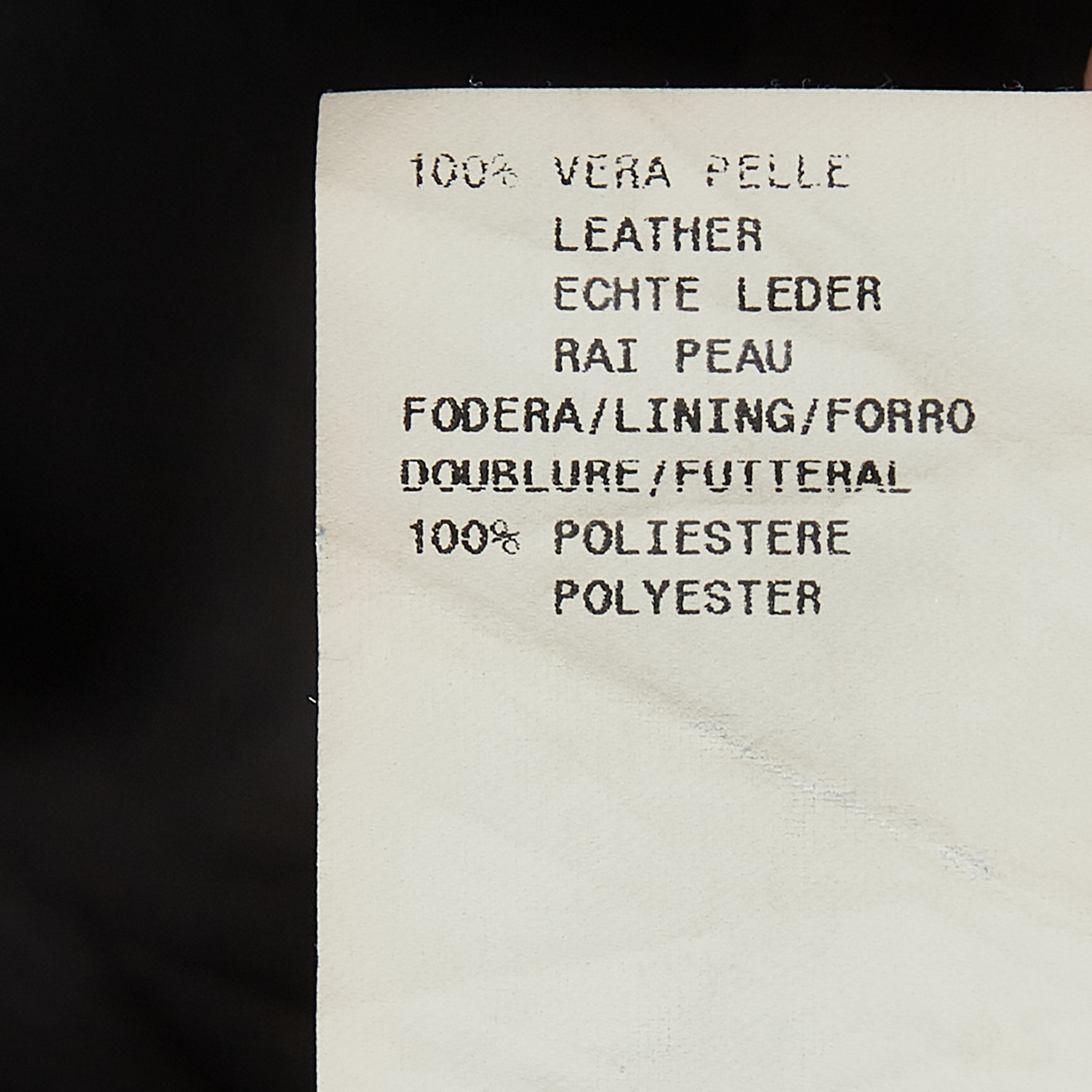 Emporio Armani Black Leather Single Breasted Buttoned Coat XL