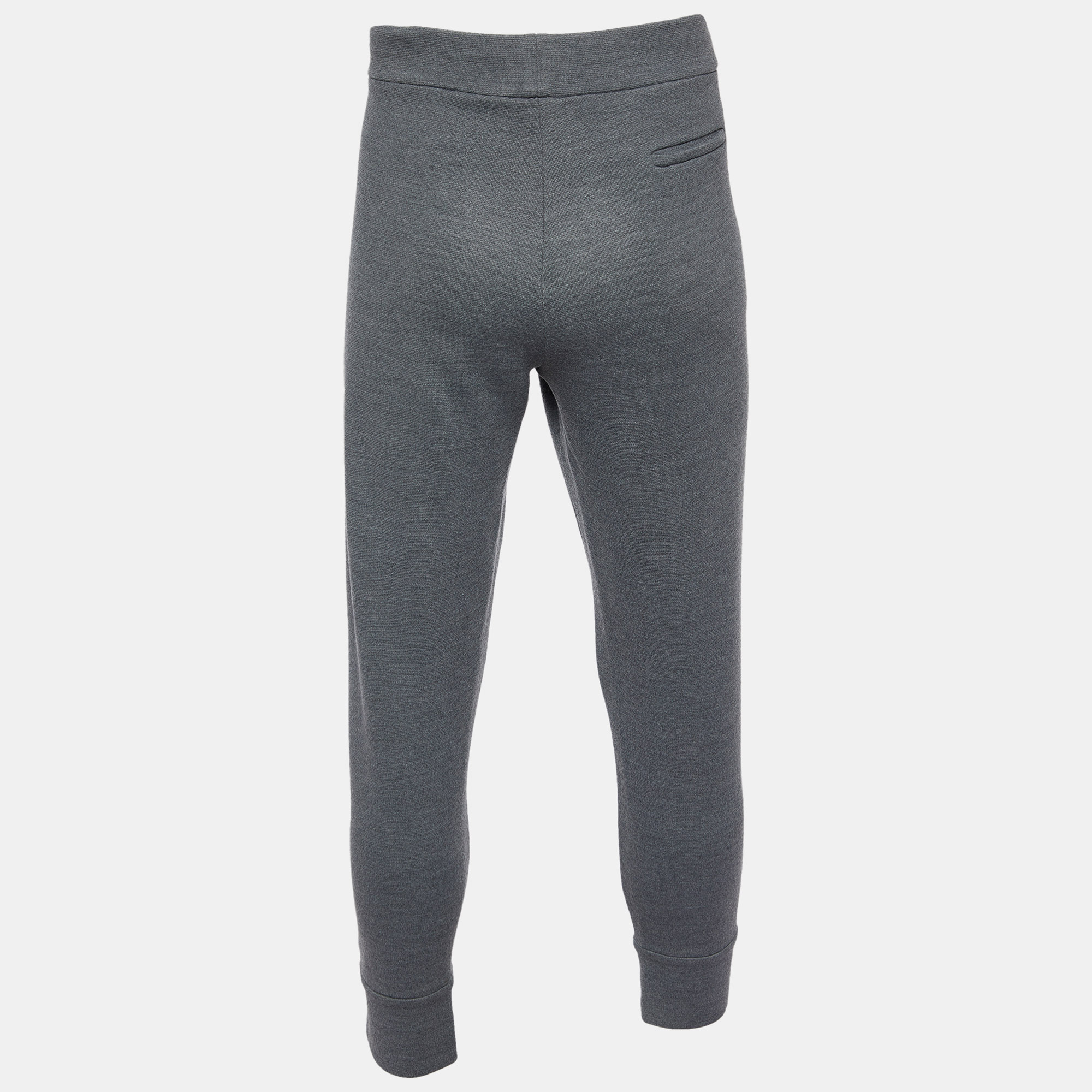 Emporio Armani Grey Knit Jogger Pants XL