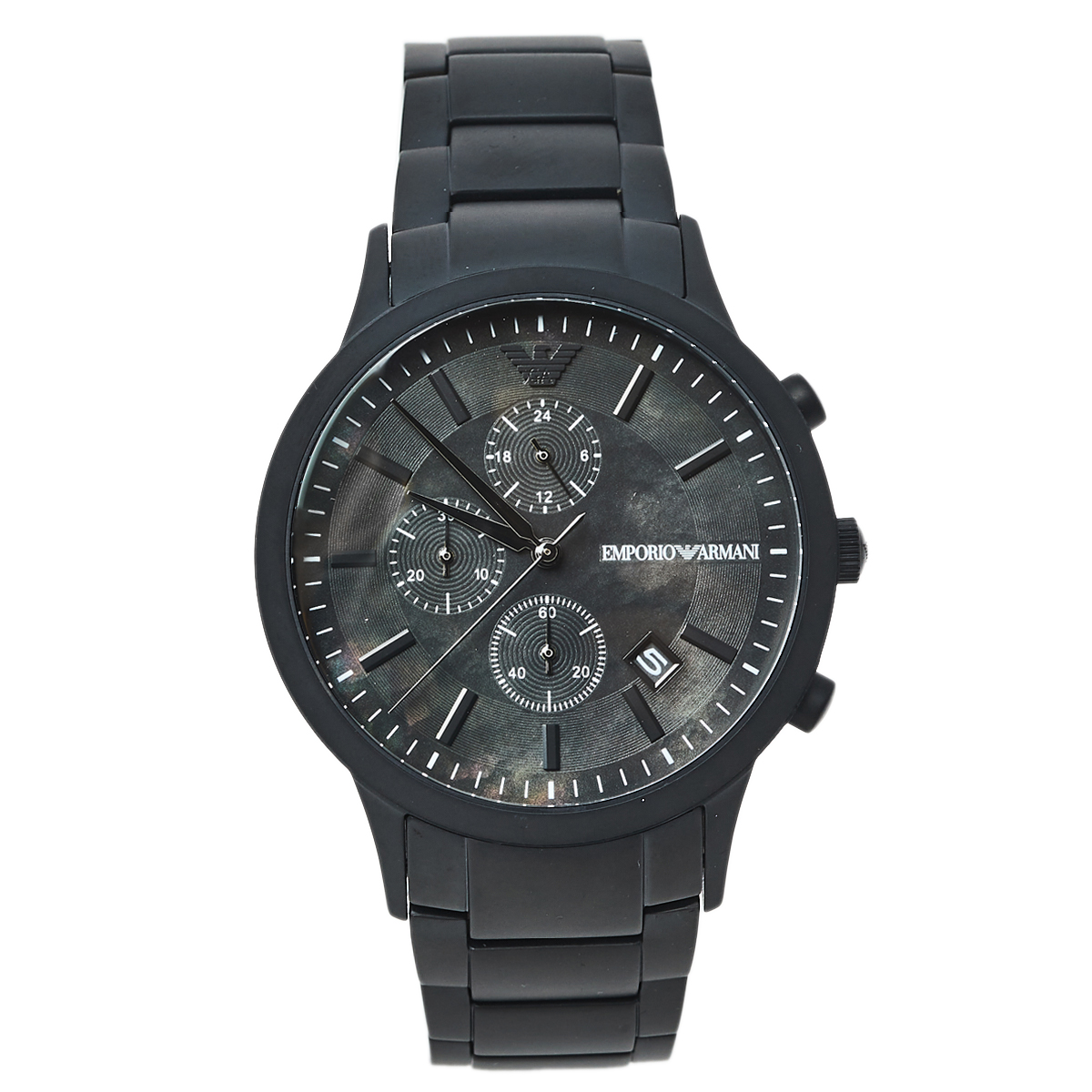 Emporio Armani Black PVD Stainless Steel Chronograph AR11275 Men's Wristwatch 43 mm