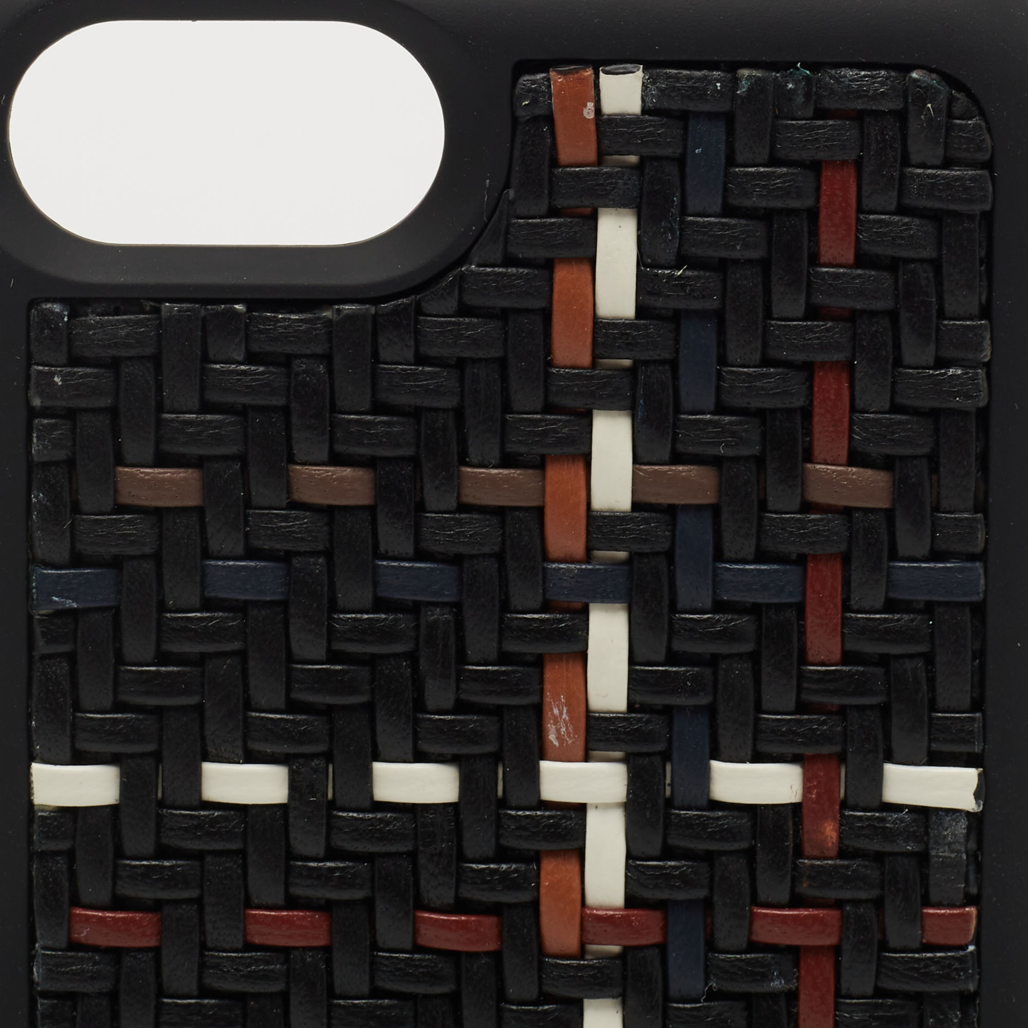 Ermenegildo Zegna Black Woven Leather IPhone 6 Cover