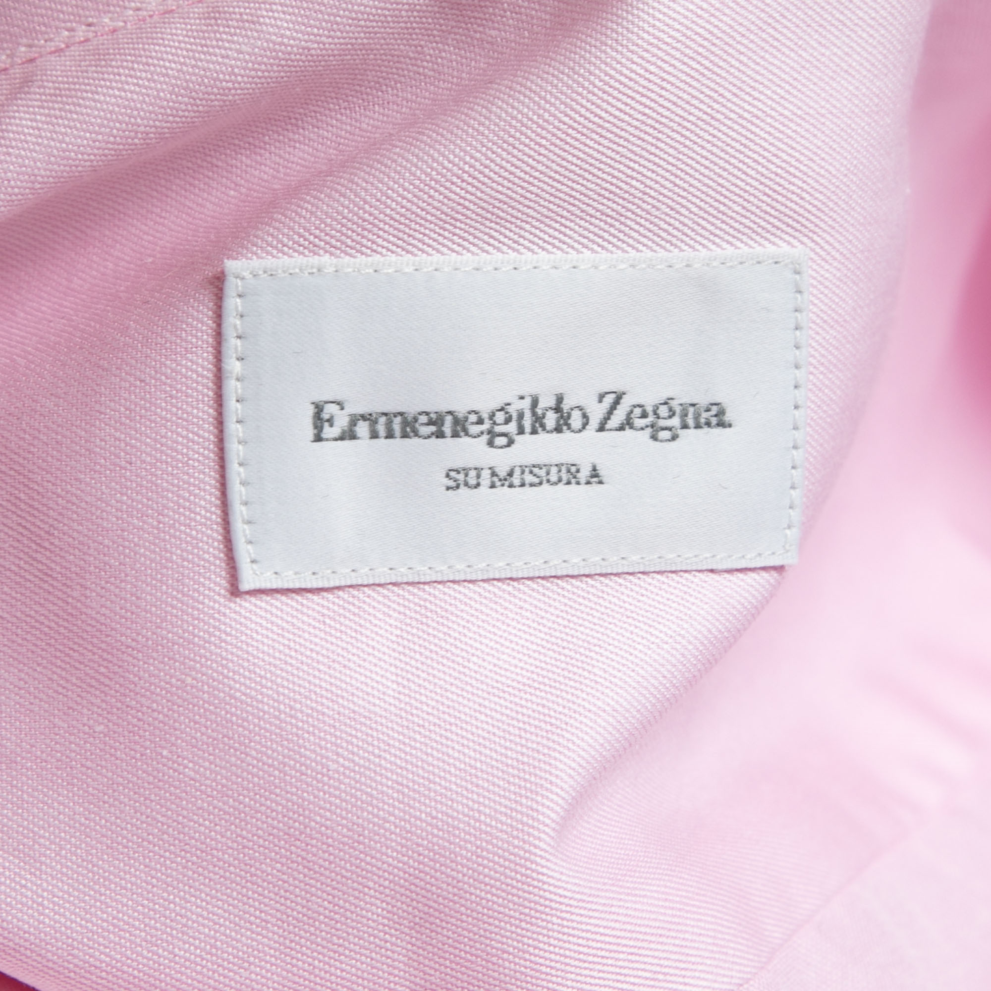 Ermenegildo Zegna Su Misura Pink Cotton Tailored Fit Shirt 4XL