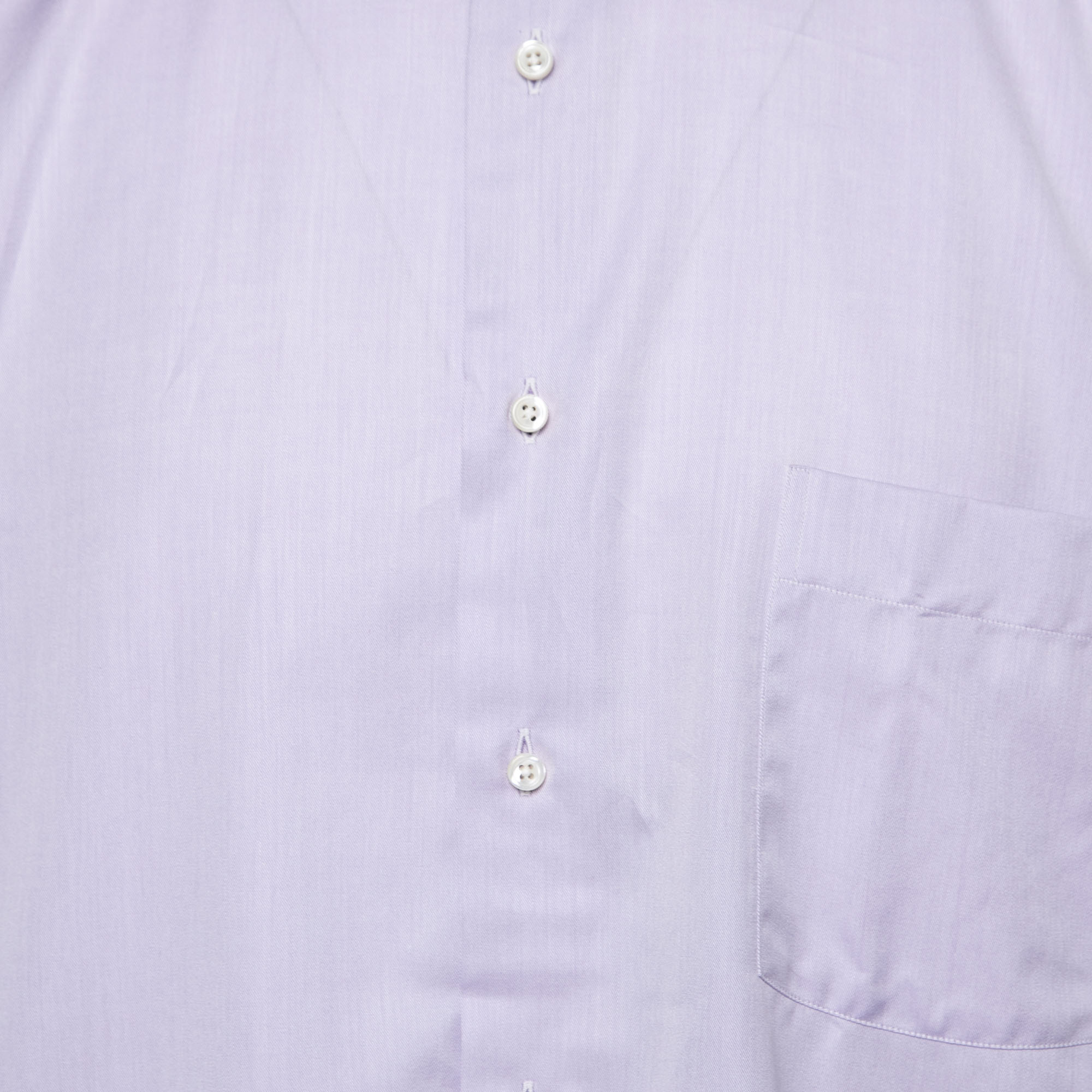Ermenegildo Zegna Su Misura Lilac Cotton Tailored Fit Shirt 4XL