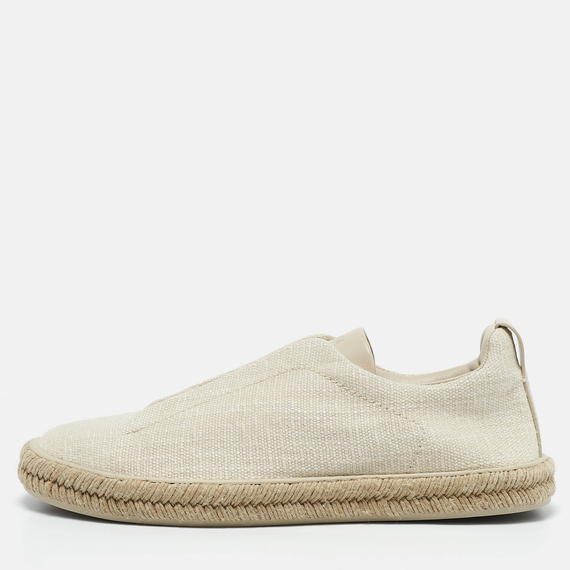 Ermenegildo Zegna Beige Canvas and Leather Triple Stitch Espadrilles Size 43
Ermenegildo Zegna Beige Canvas and Leather Triple Stitch Espadrilles Size 43
